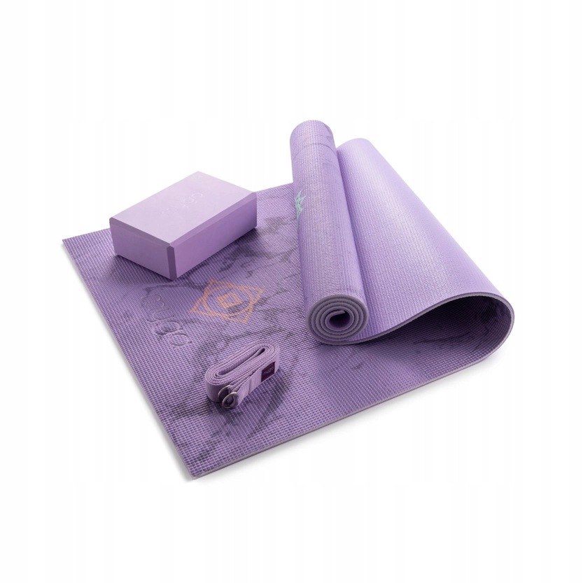 Sada na jógu Chakra Yoga Set podložka, kostka, pásek Myga