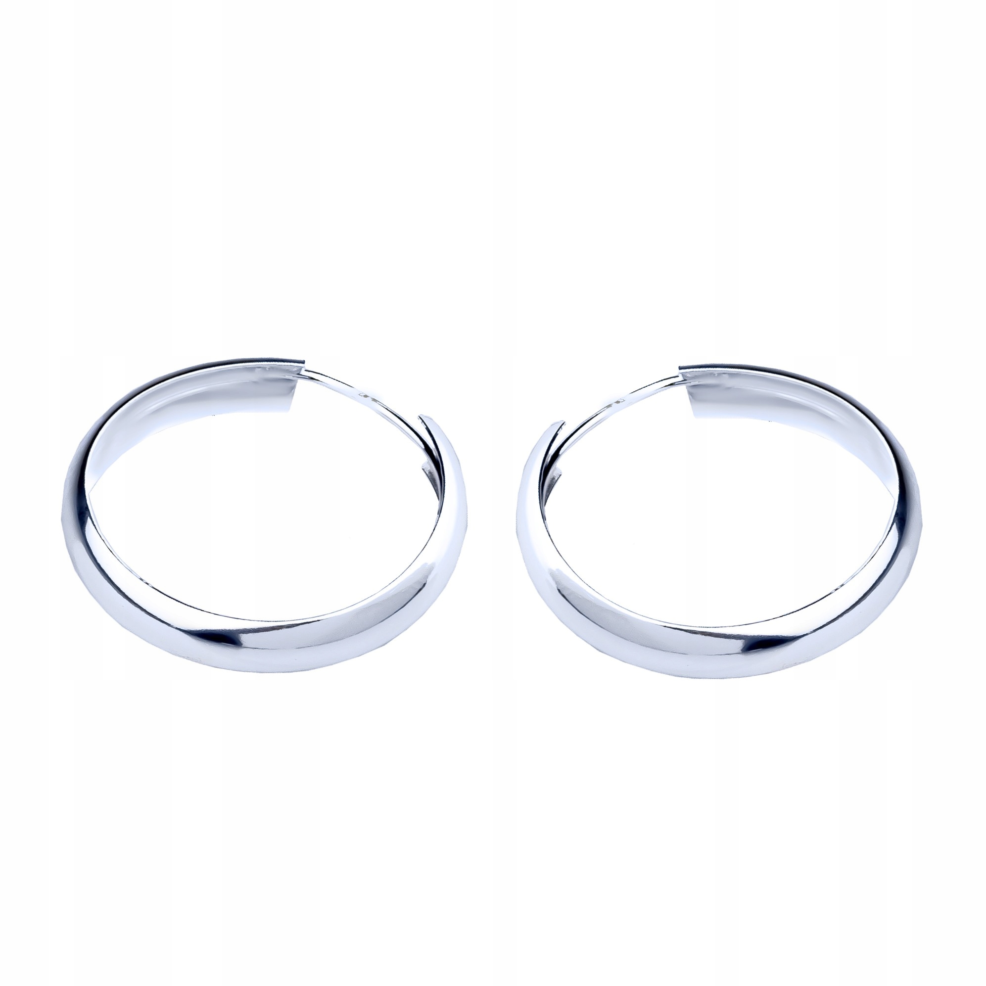 Stříbrné náušnice s širokými kruhy