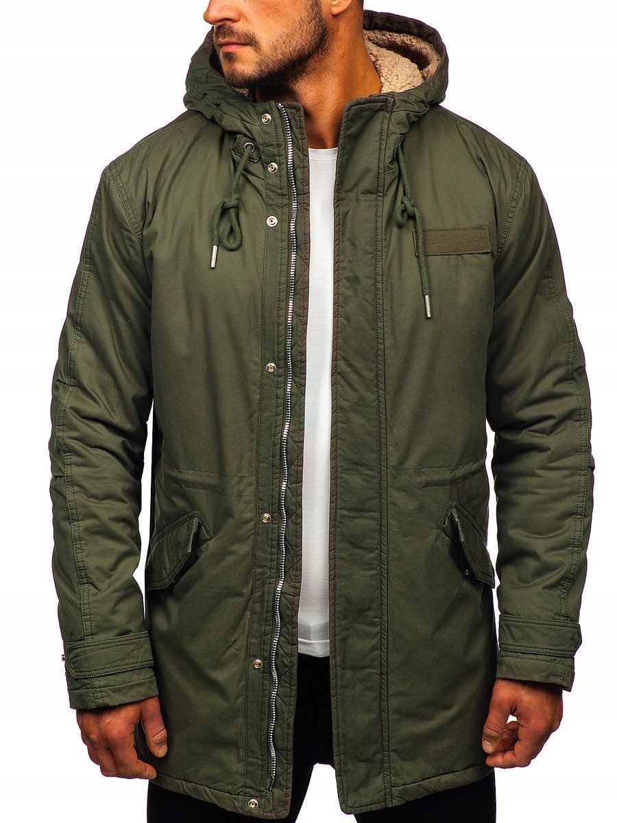 Pánská Zimní Bunda Parka Khaki EX838 Denley_s