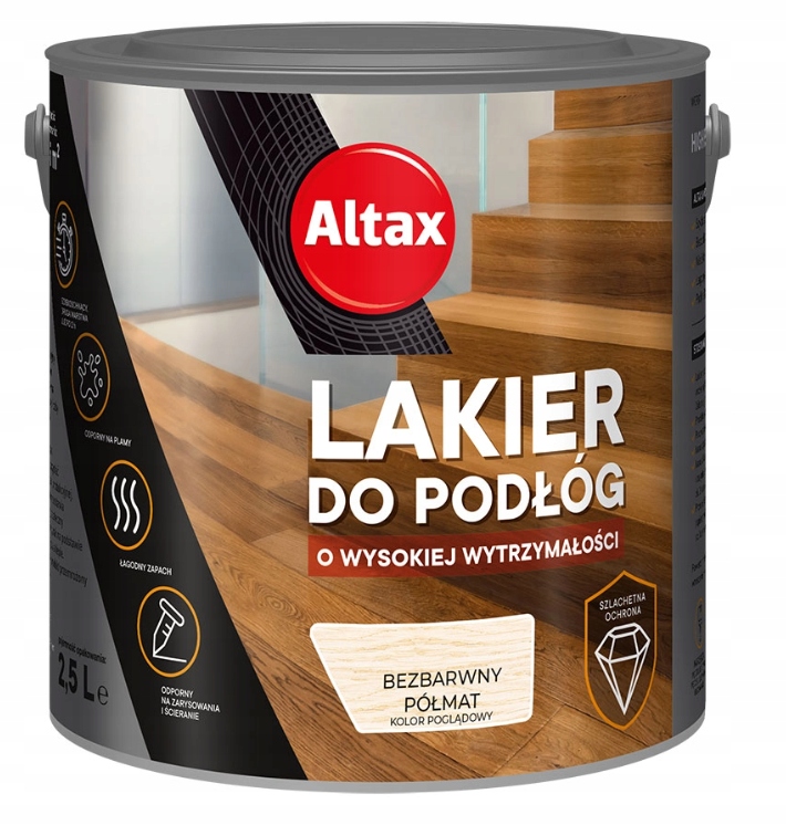 Altax Lakier Do Podłóg Bezbarwny Półmat 2.5L