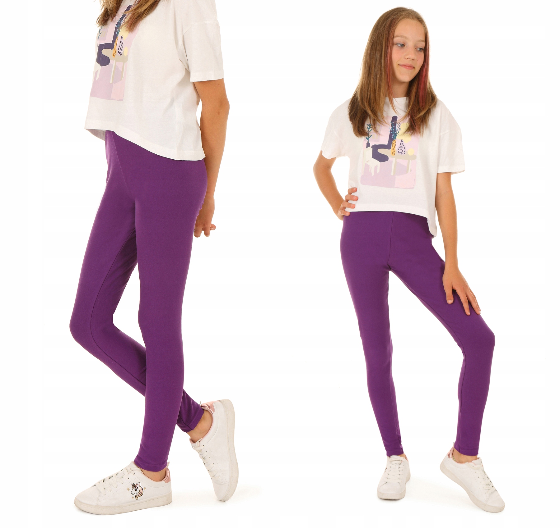 

Ocieplane getry, klasyczne leginsy 128 Purpurowy