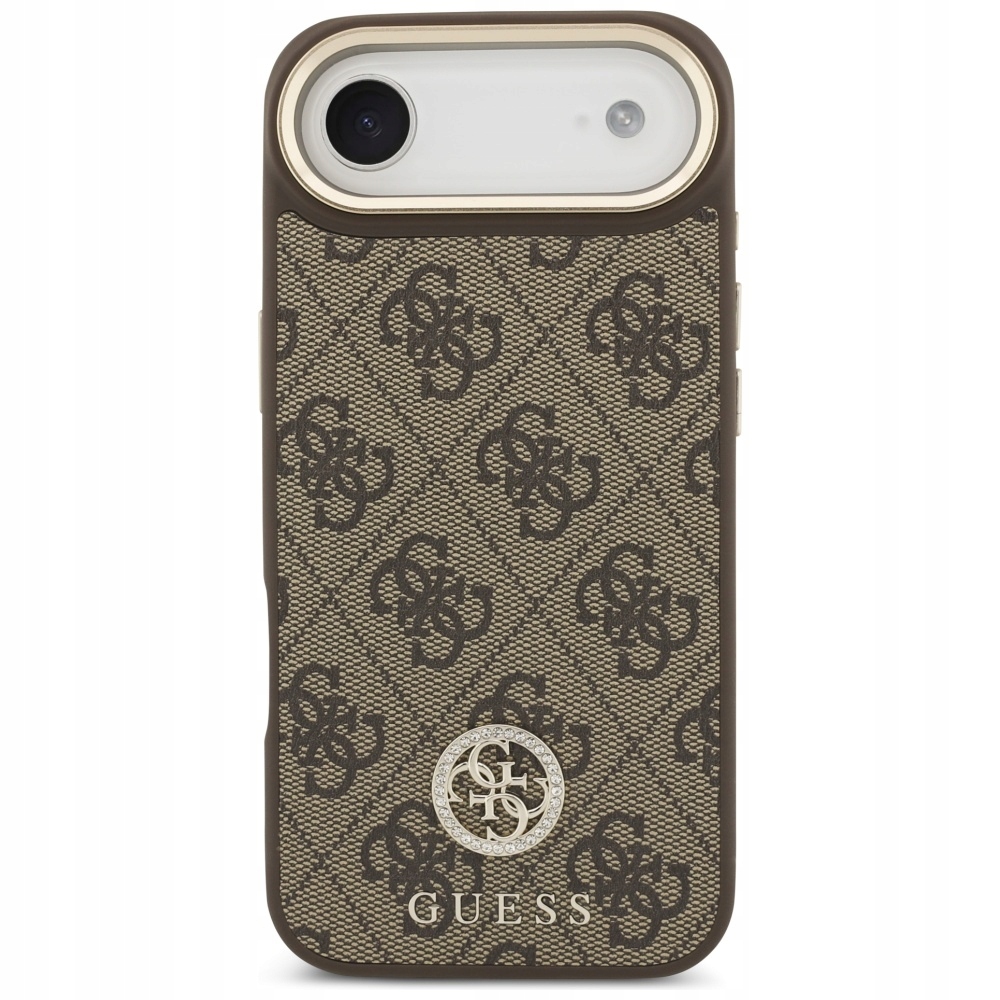 Guess – 4G Strass Logo MagSafe etui na iPhone 17 Air – brązowe
