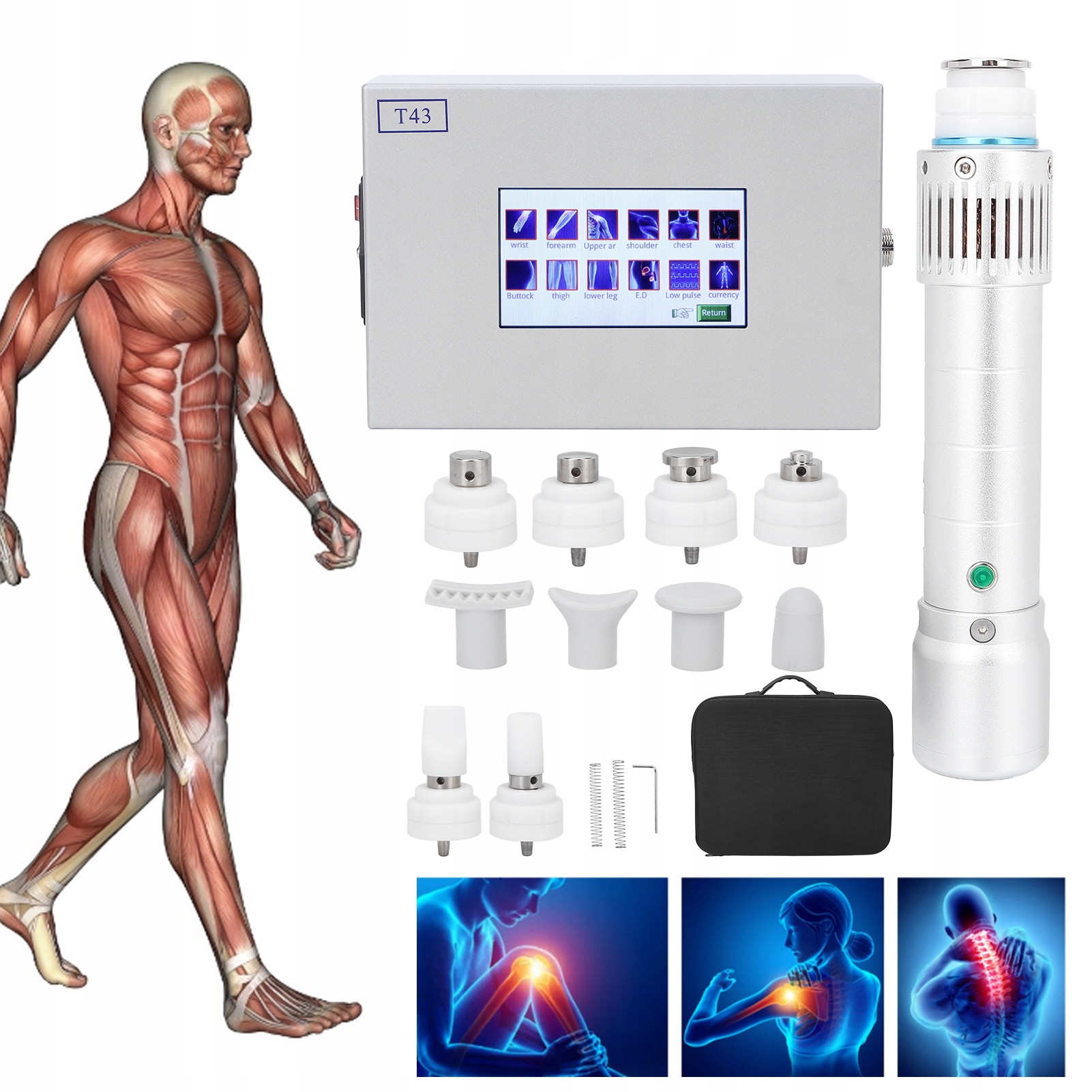 Maszyna Do Terapii Falami Uderzeniowymi Ed 100W 50 HZ/60 Hz 110-240 V