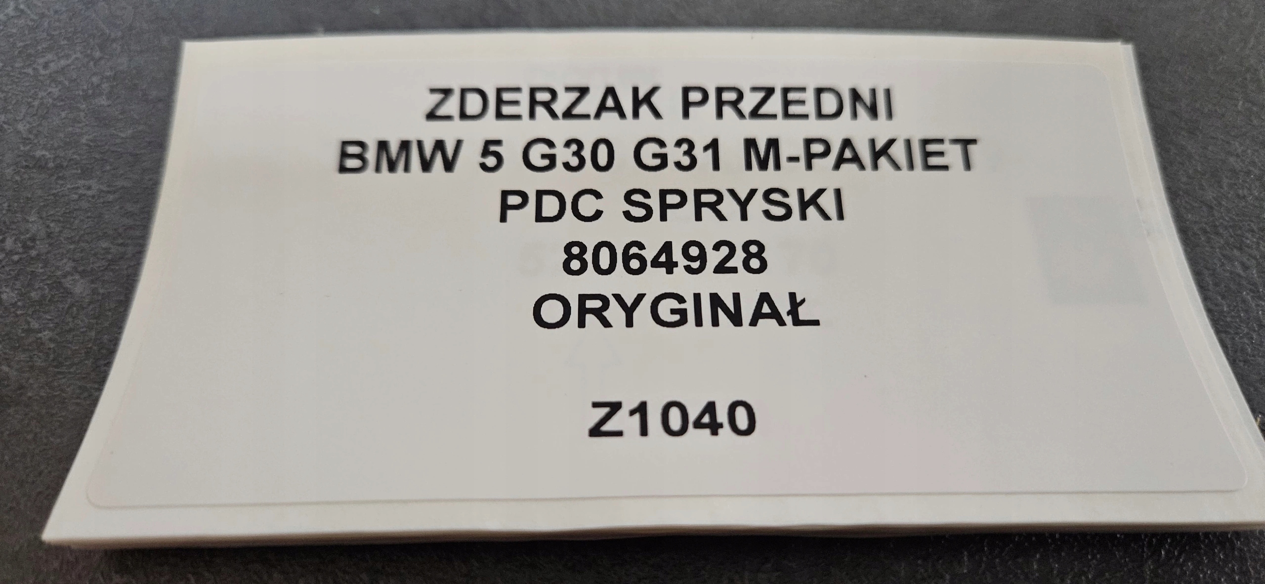front bumper grid BMW 5 G30 G31 m-packet PDC washers