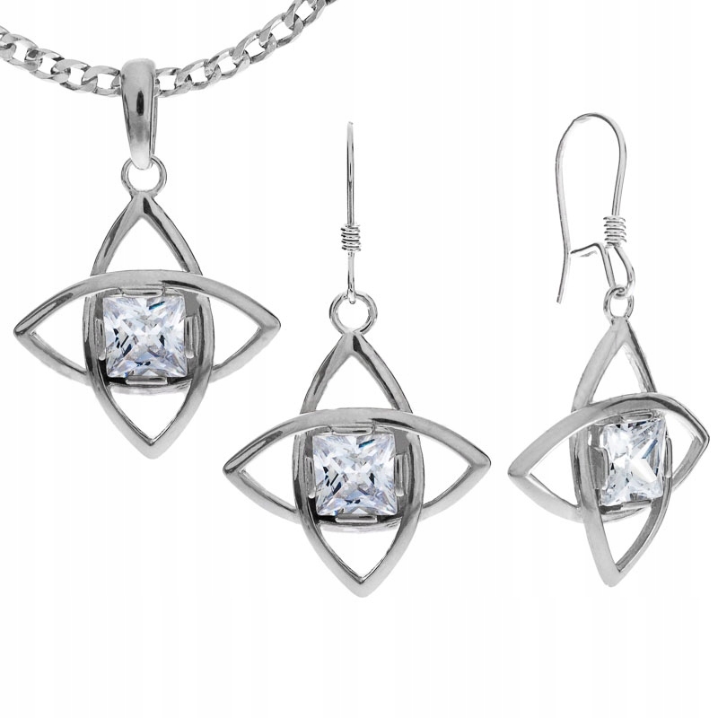 Stříbrný Prostorový Komplet Lotos Velký Ažur 925