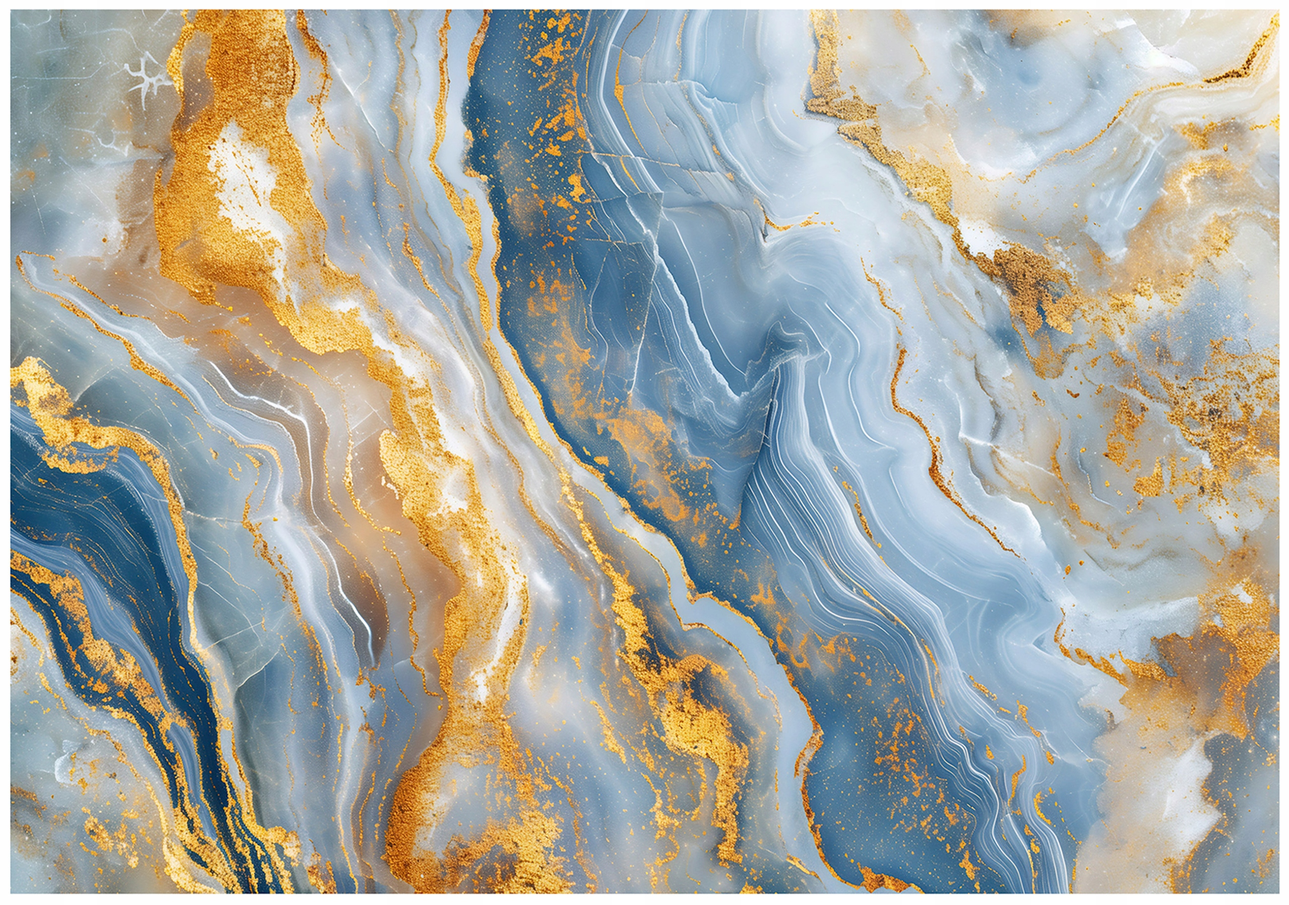 Fototapeta Mramor Modrá Zlatá Glamour Na Stenu Spálňa Obývacia 400x280