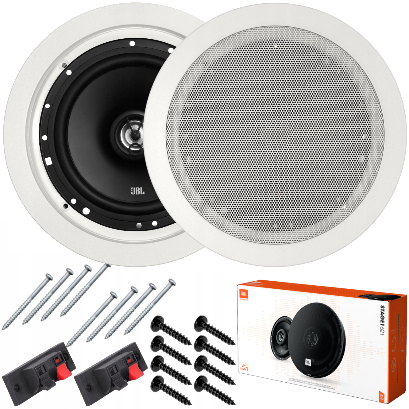 2x Głośniki sufitowe JBL 165mm do Salonu Domu Pokoju Tarasu Łazienki Sauny