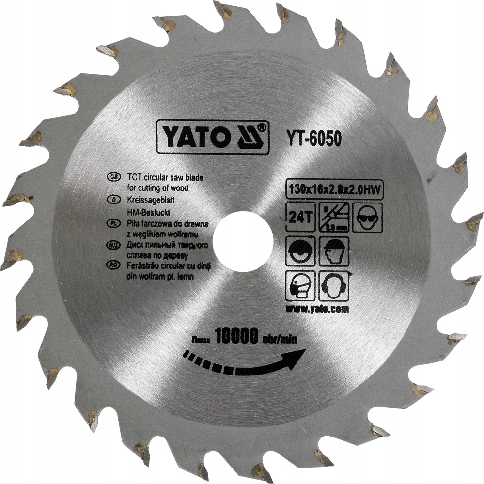

Tarcza Widiowa Do Drewna 130x16mm 24 Zęby Yato