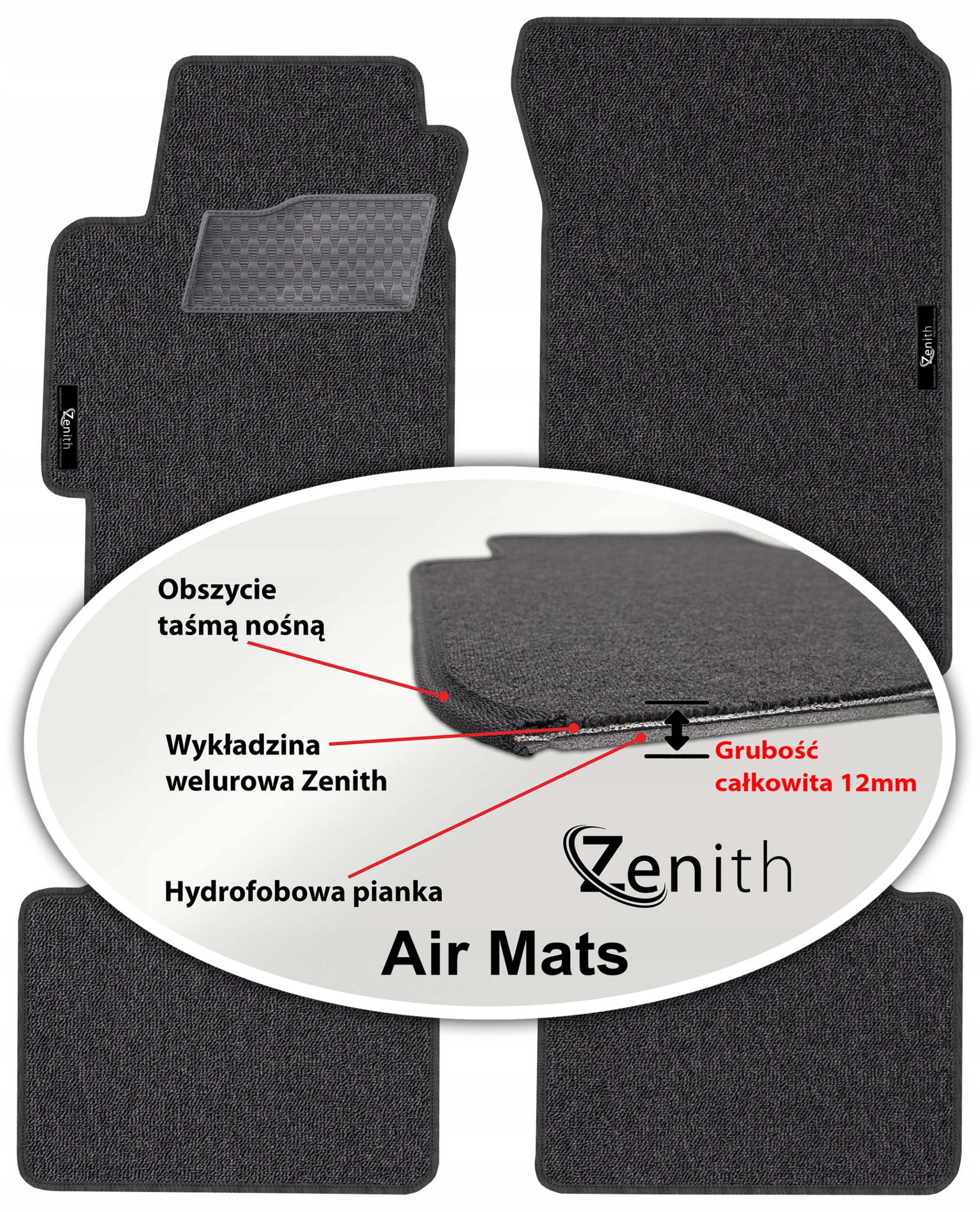 Honda Accord VI 1998-2002 Velúrové koberčeky do auta Zenith Air Mats