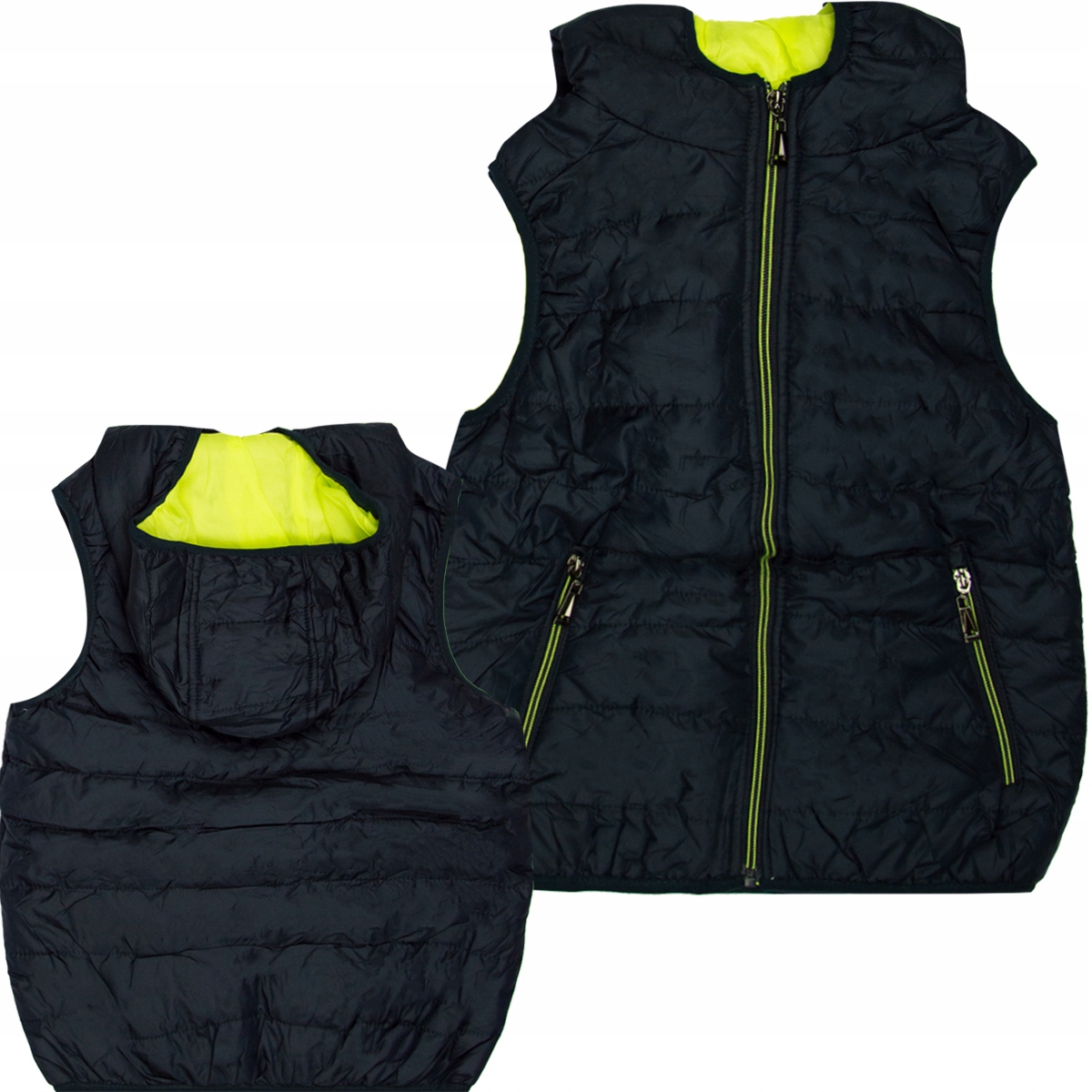 

Bezrękawnik wiosna jesień Kaptur granat 170/176