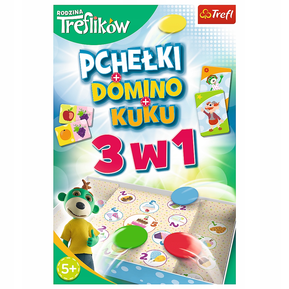 

Trefl gra Trefliki 3w1 Domino Pchełki Kuku 01921