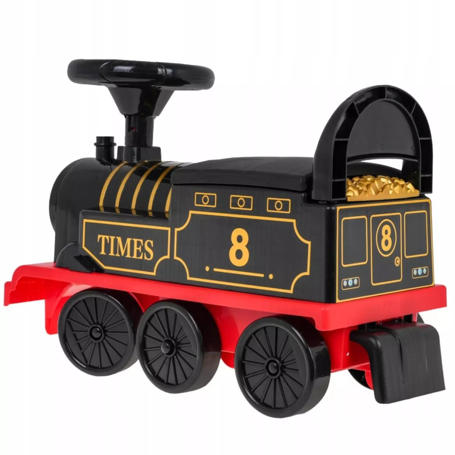 Lokomotywa Jeździk Interaktywna Retro Praktyczny Schowek Stabilny