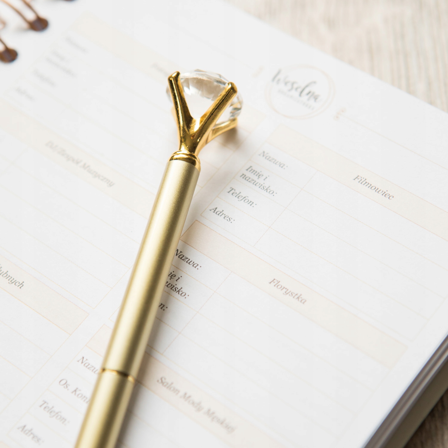 Długopis z diamentem Panny Młodej