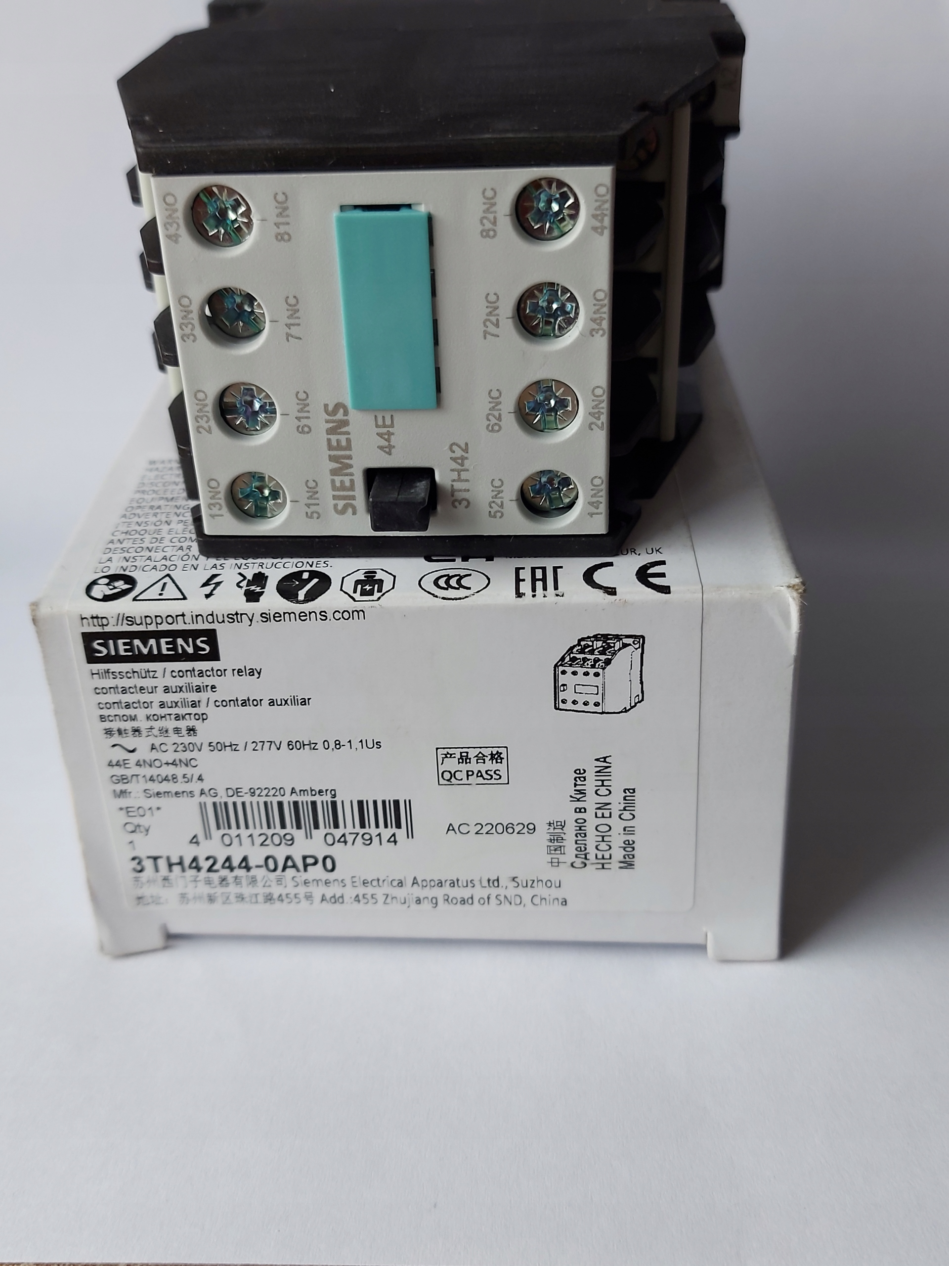 Stykač 6A 4Z 4R 230V Ac 3TH4244-0AP0 Siemens