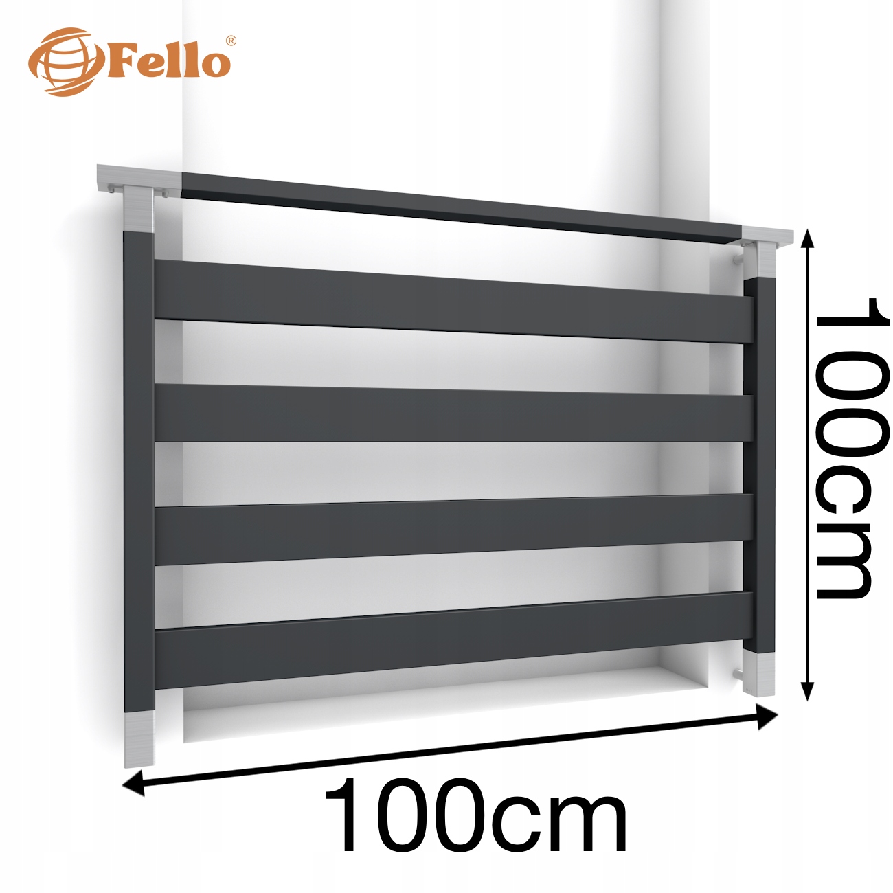 CLASSIC4 Francúzsky balkón 100 cm Balustrada Ral