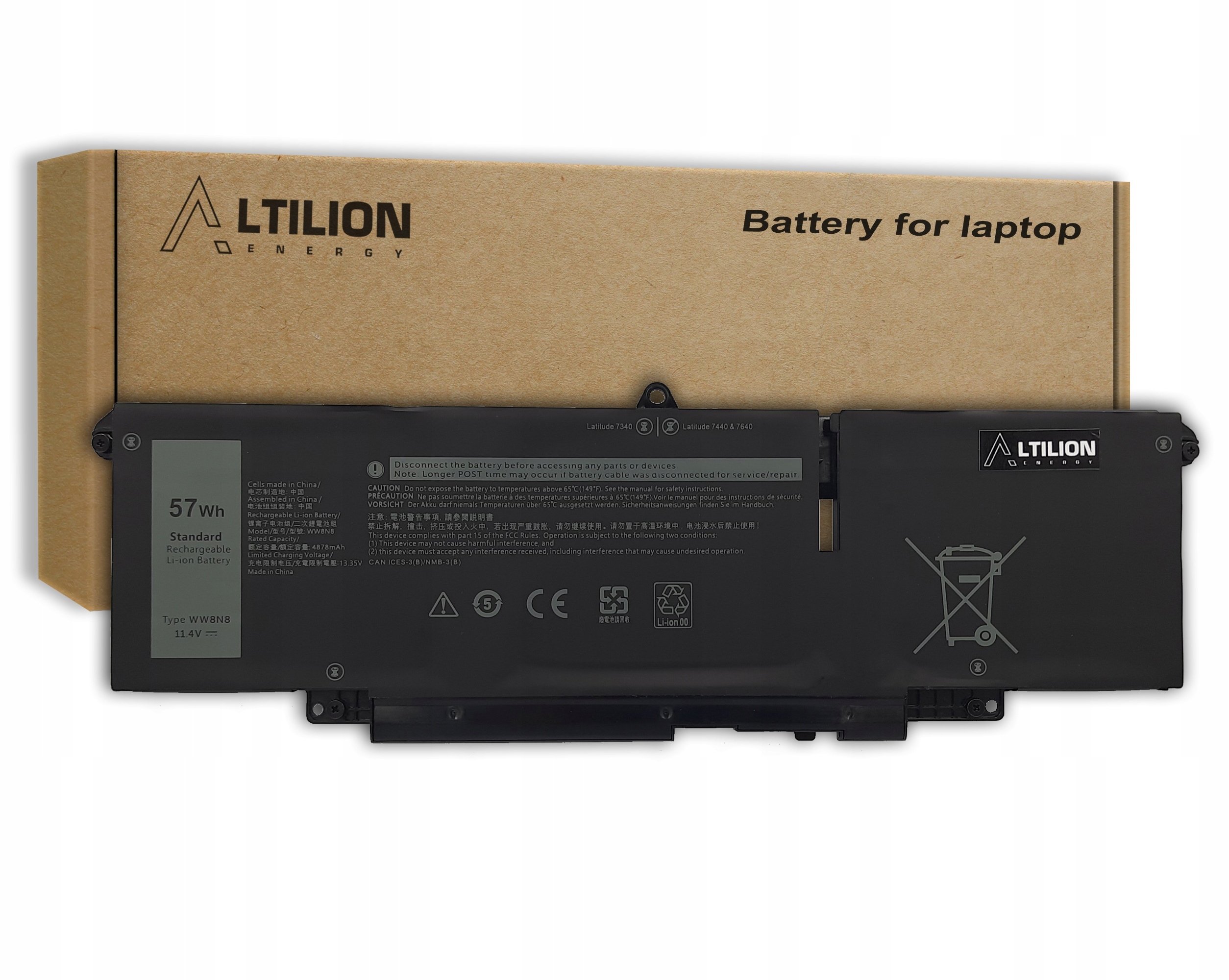 Baterie Altilion Energy WW8N8 kompatibilní s Dell