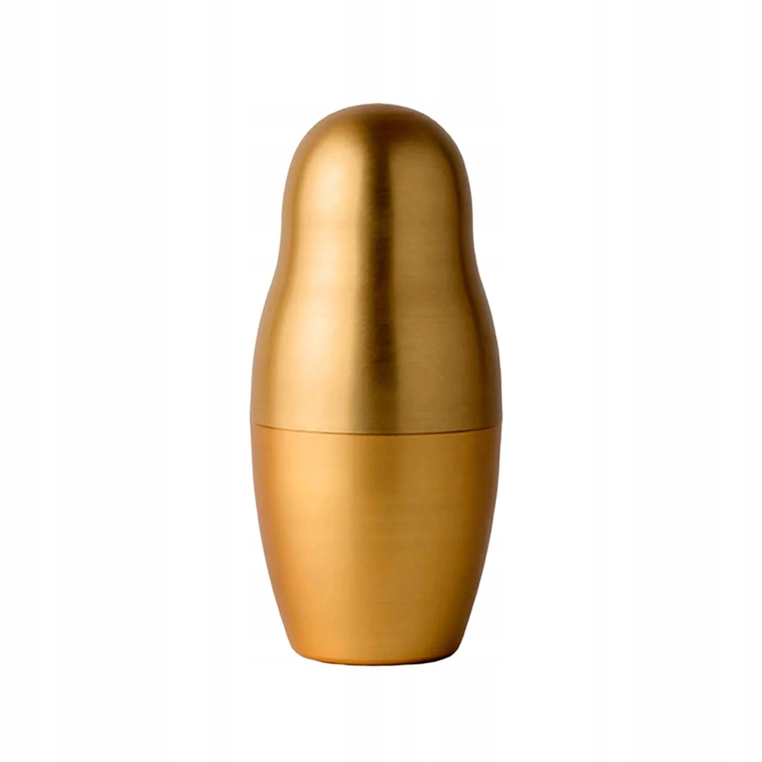 Shaker na koktaily a nápoje Knindustrie Matrioska zlatý barmanský 350 ml