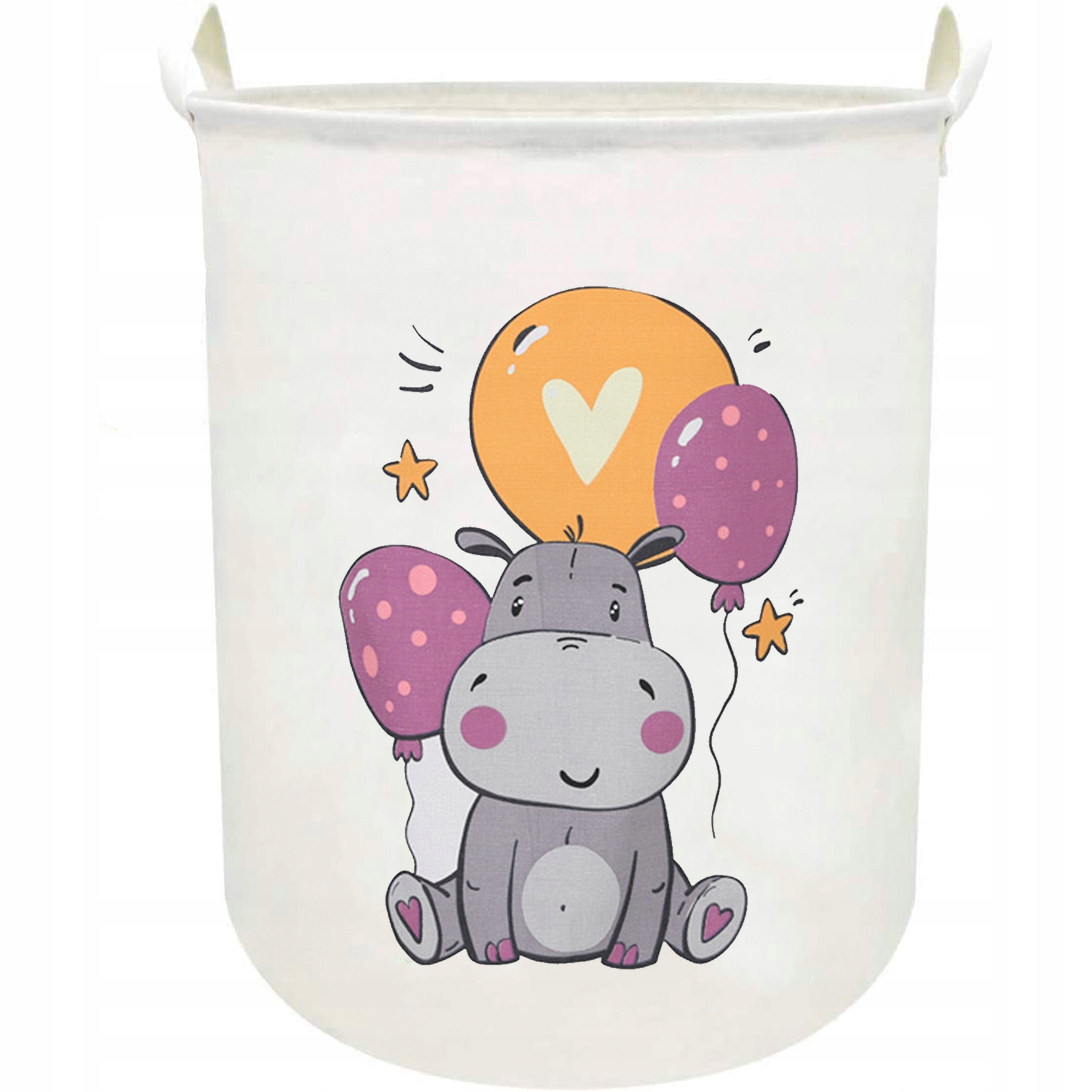 KOSZ NA ZABAWKI ORGANIZER DO POKOJU MOCNY SKŁADANY BAWEŁNA HIPO BALONIKI