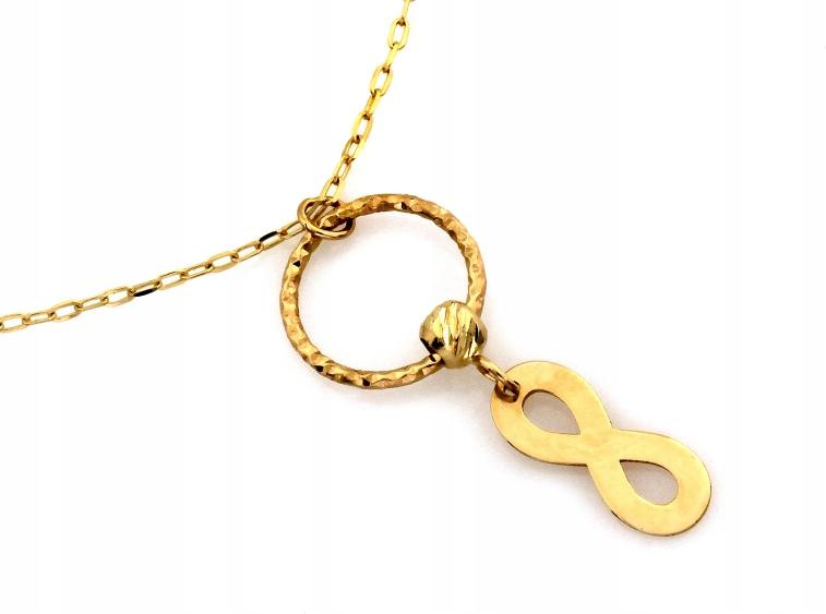 Zlatý náhrdelník 585 celebrity s nekonečnem 45, módní vzor jako dárek