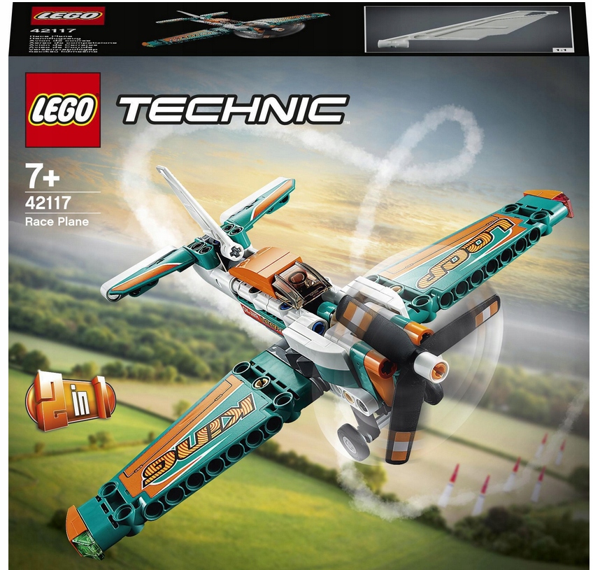 Lego Technic Samolot wyścigowy 42117 Zestaw Klocków 2W1