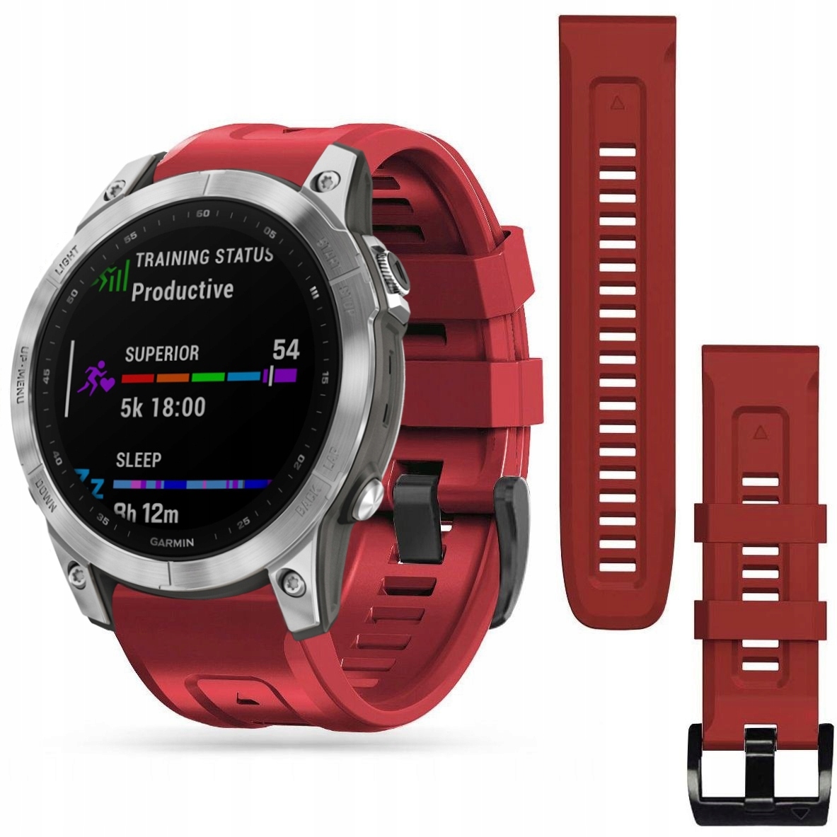 

Pasek Silikonowy do Garmin Fenix 7, Czerwony
