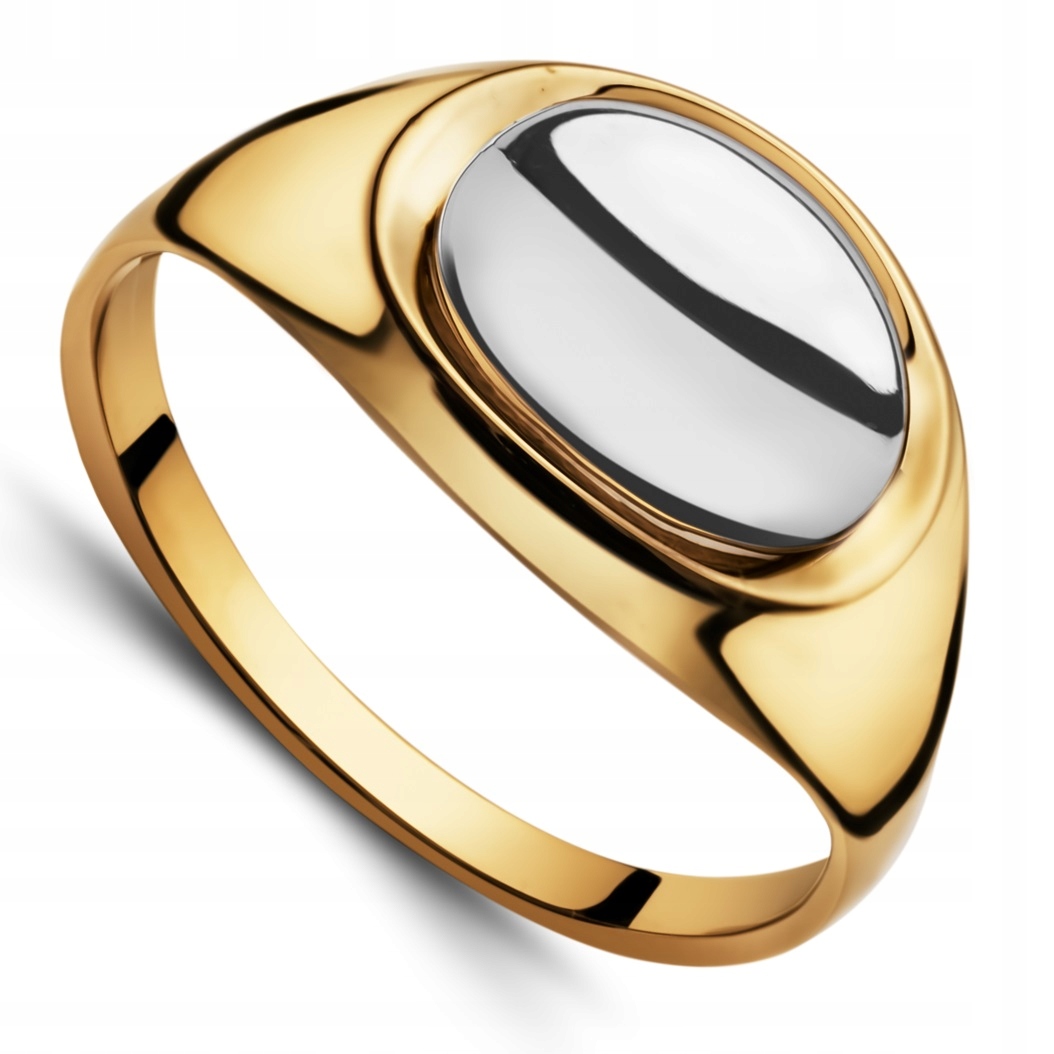 

Piękny Złoty Sygnet Damski Glamour PR.333 8K R.21