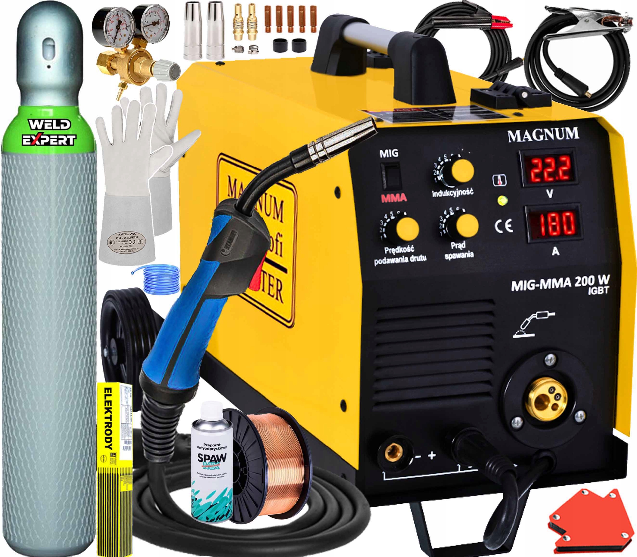 Svařovací Stroj Magnum MIG200 Hliník Flux Lutosvařování