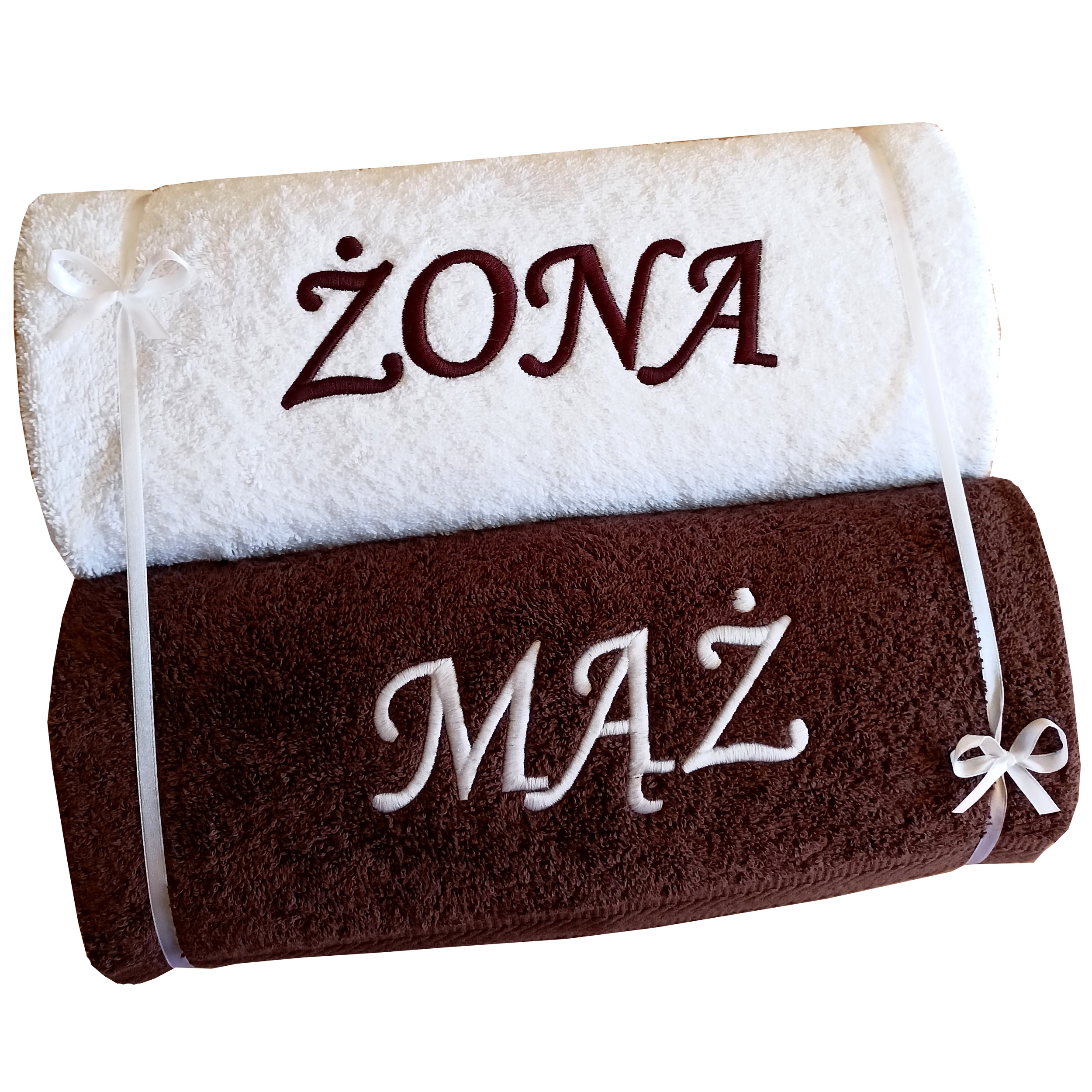 Ručníky Manžel Manželka dárek na Svatba Svatební Hostina místo květin Praktický s výšivkou