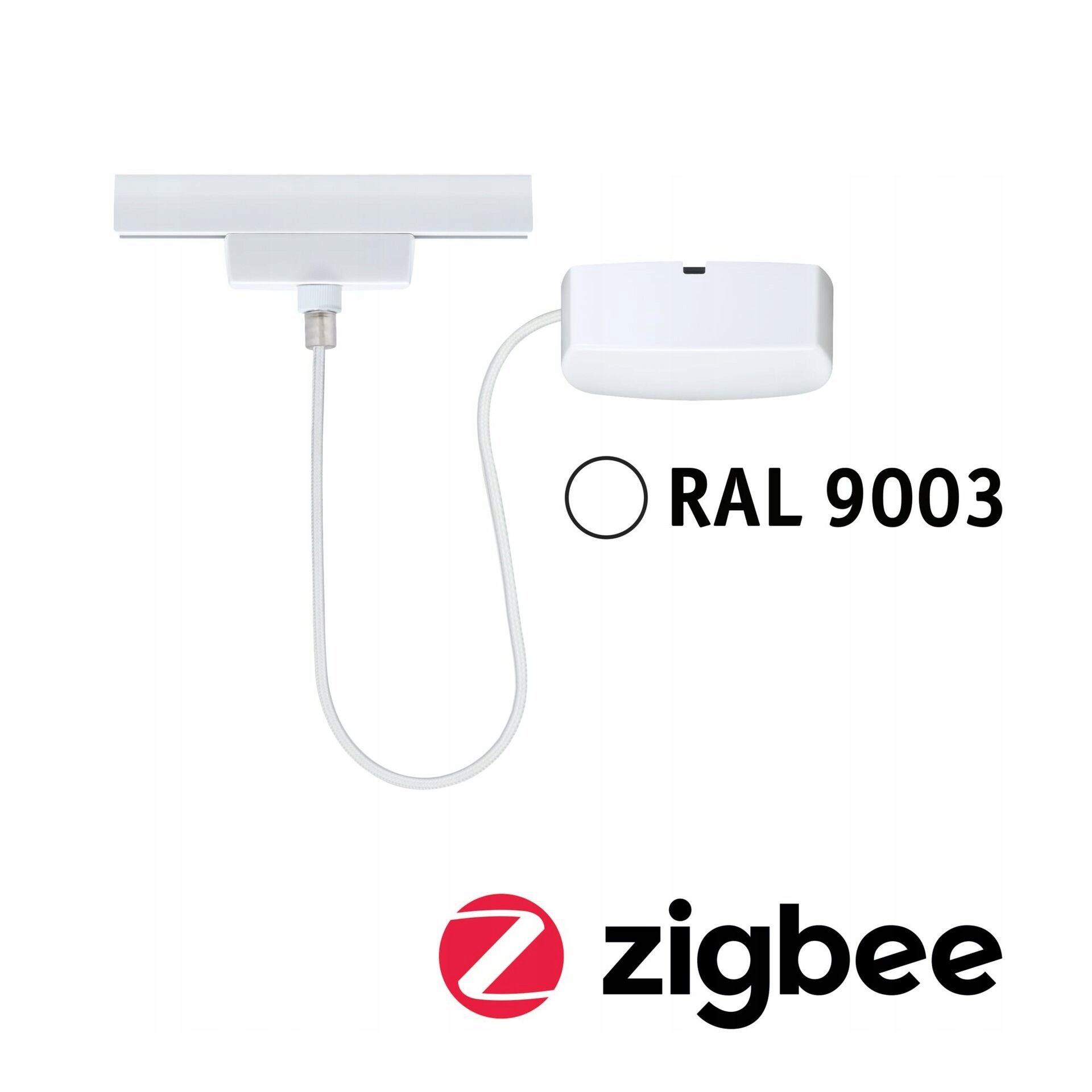 Paulmann URail napájací kábel 1m, Zigbee 3.0, max. 100W, signálna biela