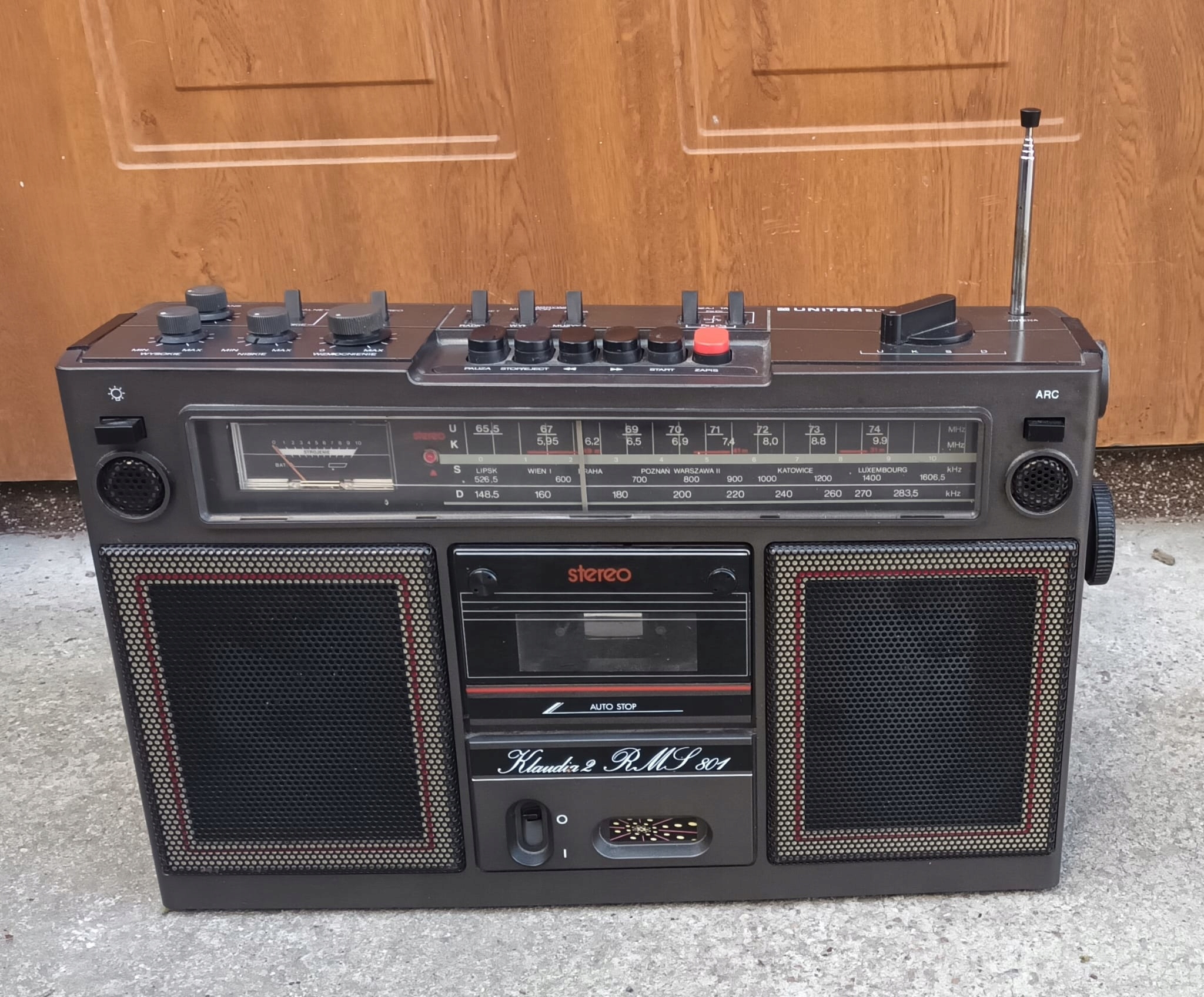 Magnetofon kasetowy Unitra Eltra Klaudia2 RMS 201 czarny