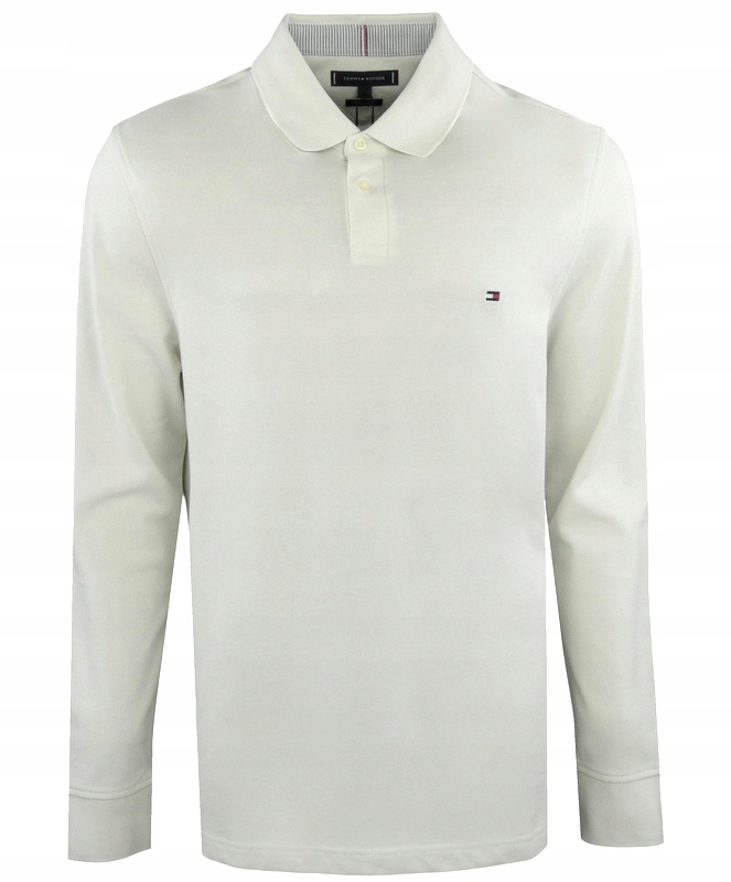 Tommy Hilfiger pánské polo tričko s dlouhým rukávem, smetanové, L