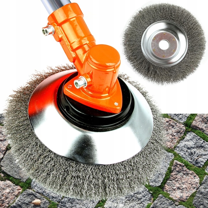 SZCZOTKA pleciona DO KOSY SPALINOWEJ KOSTKI 200mm