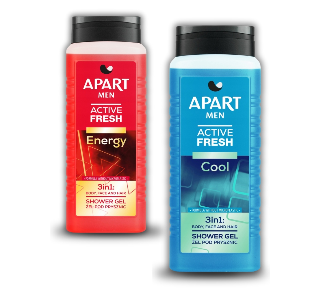 Apart Żel pod Prysznic Męski 3w1 500 Żel do Higieny Intymnej MIX Zestaw 6+1 Stan opakowania oryginalne