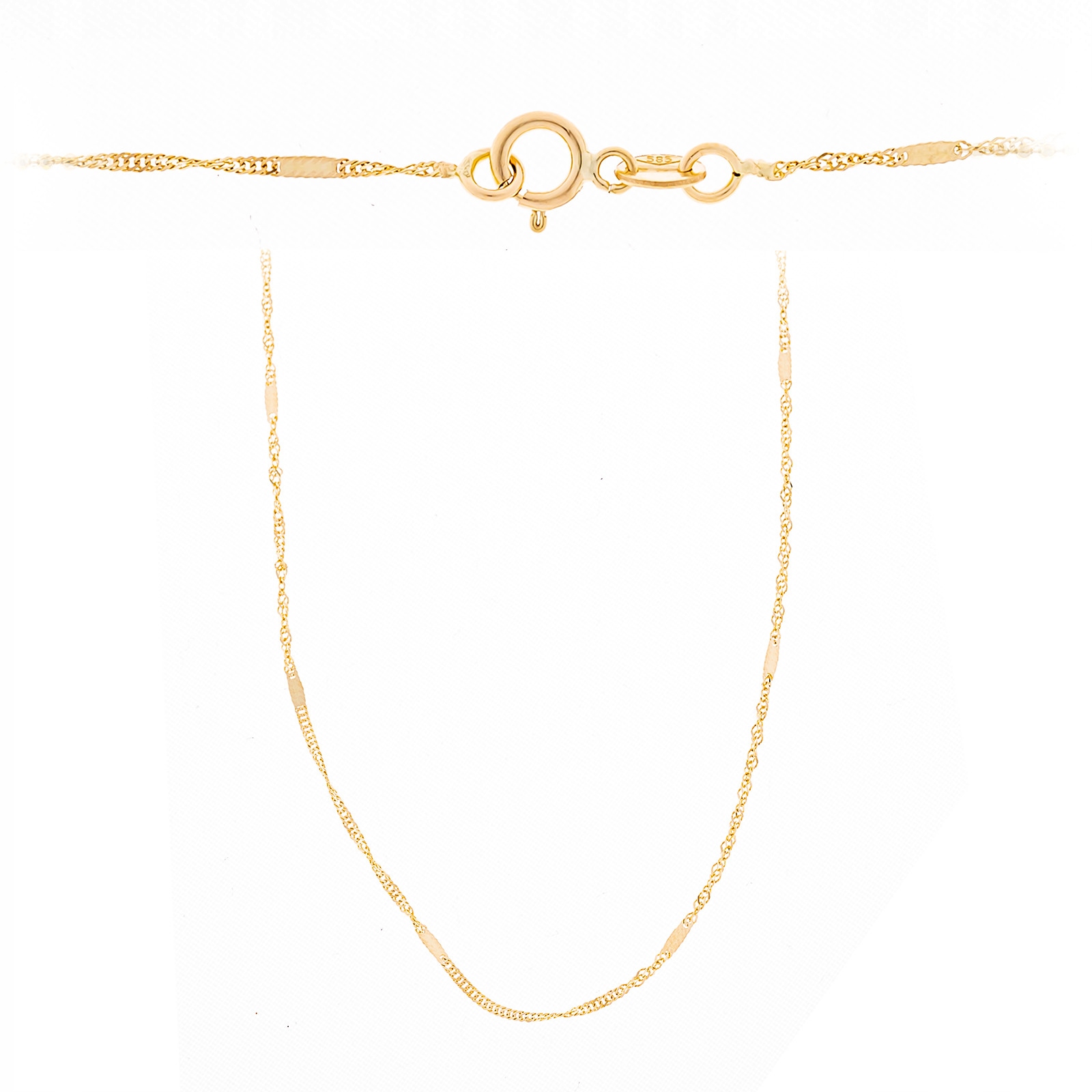 Zlatý řetízek 585 Singapur 50 cm