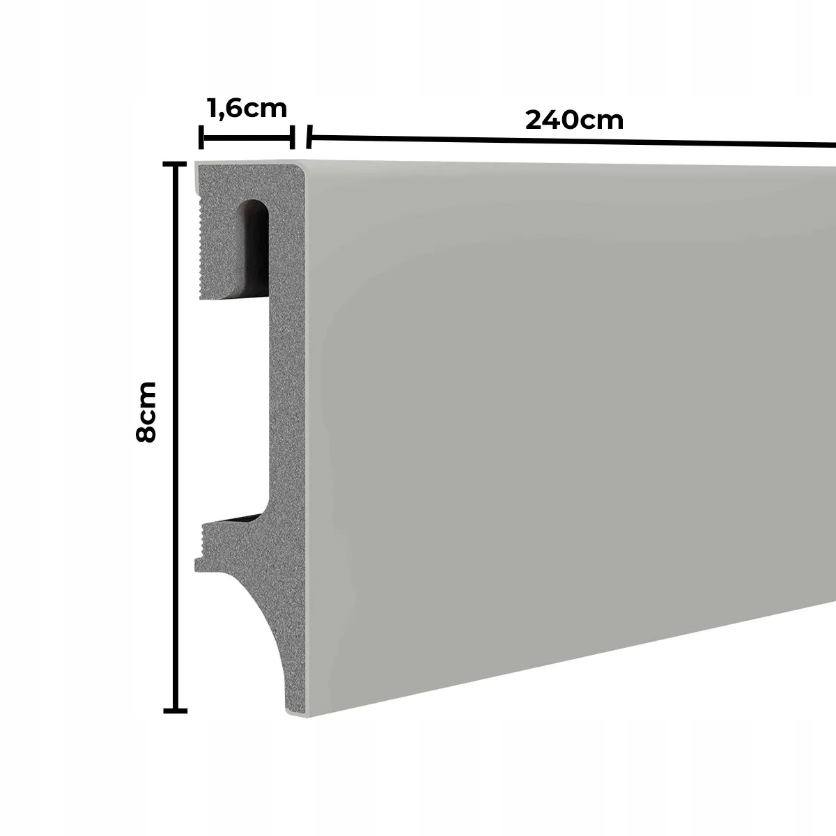 BEŻOWOSZARA MATOWA LISTWA listwy przypodłogowa PCV 8 cm ESP203 VOX ESPUMO EAN (GTIN) 5905952208168