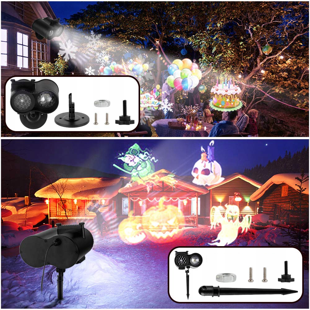 ŚWIĄTECZNY PROJEKTOR LED PROJEKTOR ZEWNĘTRZNY Z DYNAMICZNYM WZOREM IP65 Kod producenta HG8601EU6661