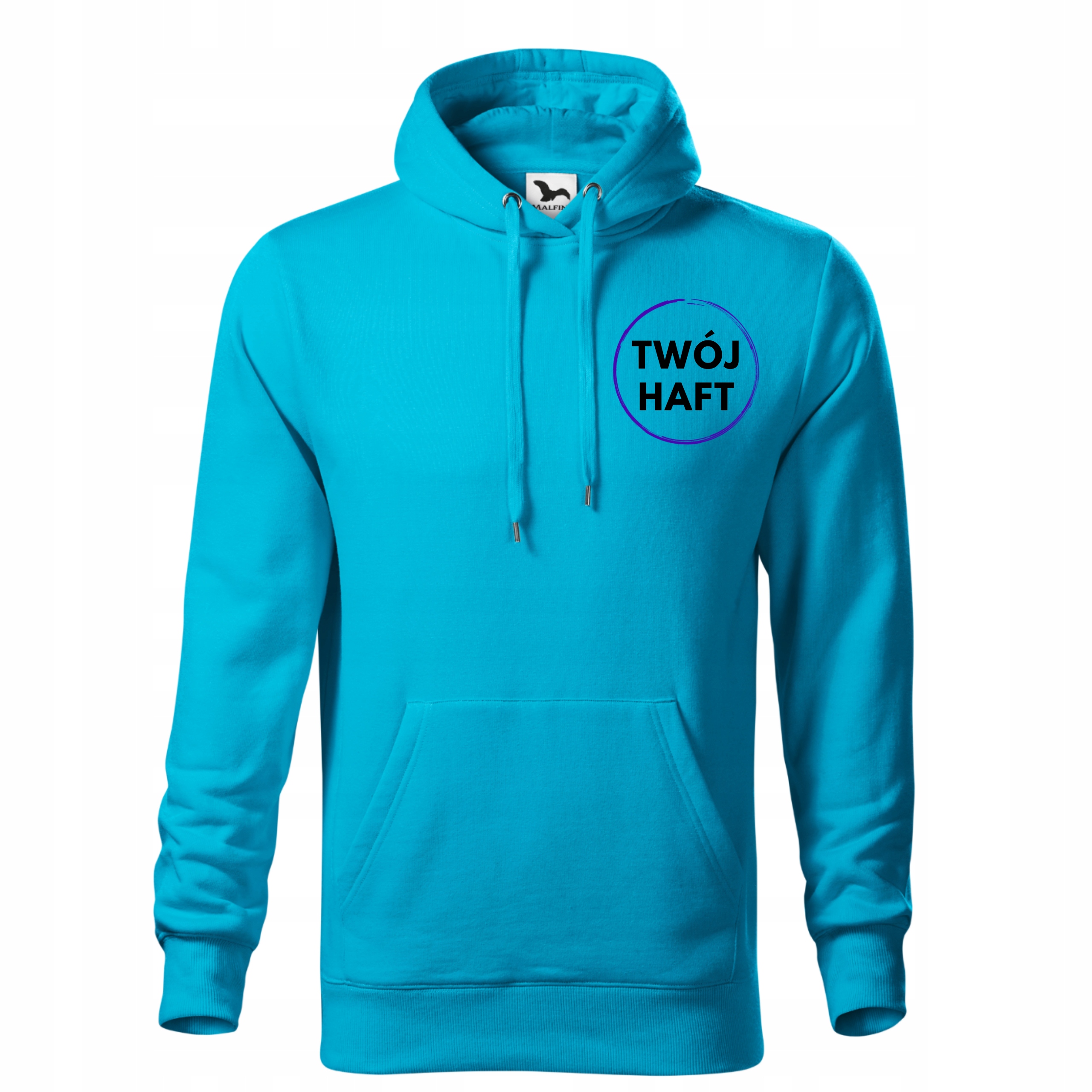 Pánská Mikina S Logem Firmy Reklamní S výšivkou a potiskem Tyrkysová XXL