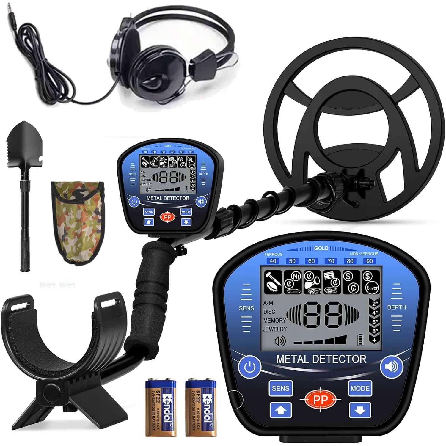 Detektor Kovů MD-810 Náušník Lopata 2X Baterie