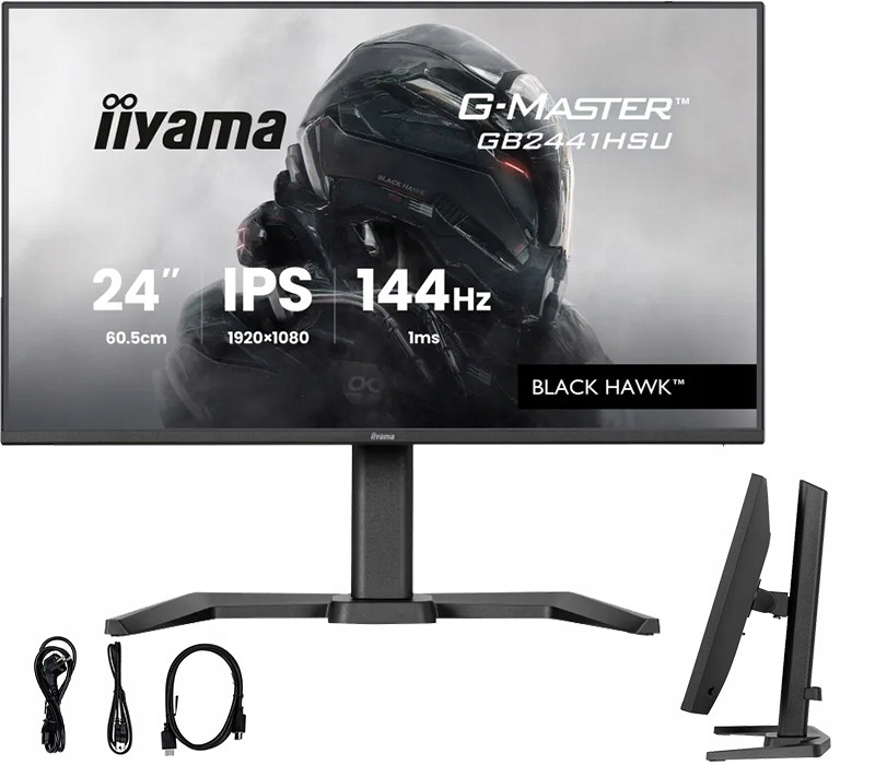 Monitor iiyama G-Master GB2441HSU-B1 Black Hawk 24 Ips Led 144Hz 1ms /hdmi,