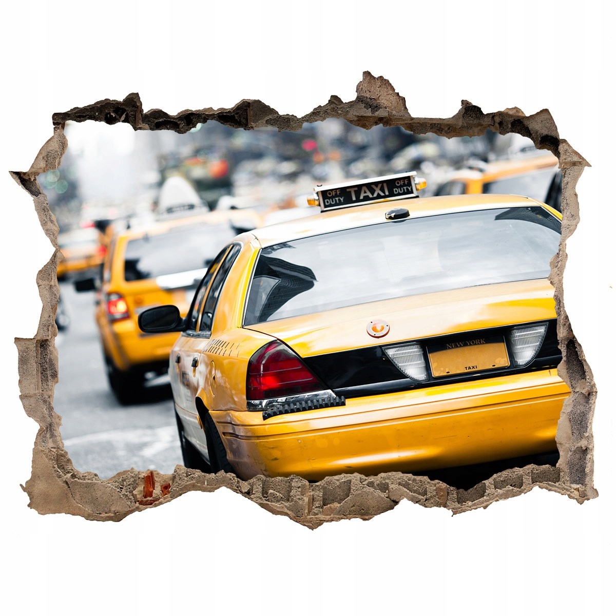 

Foto zdjęcie dziura na ścianę Taksówki Nowy Jork