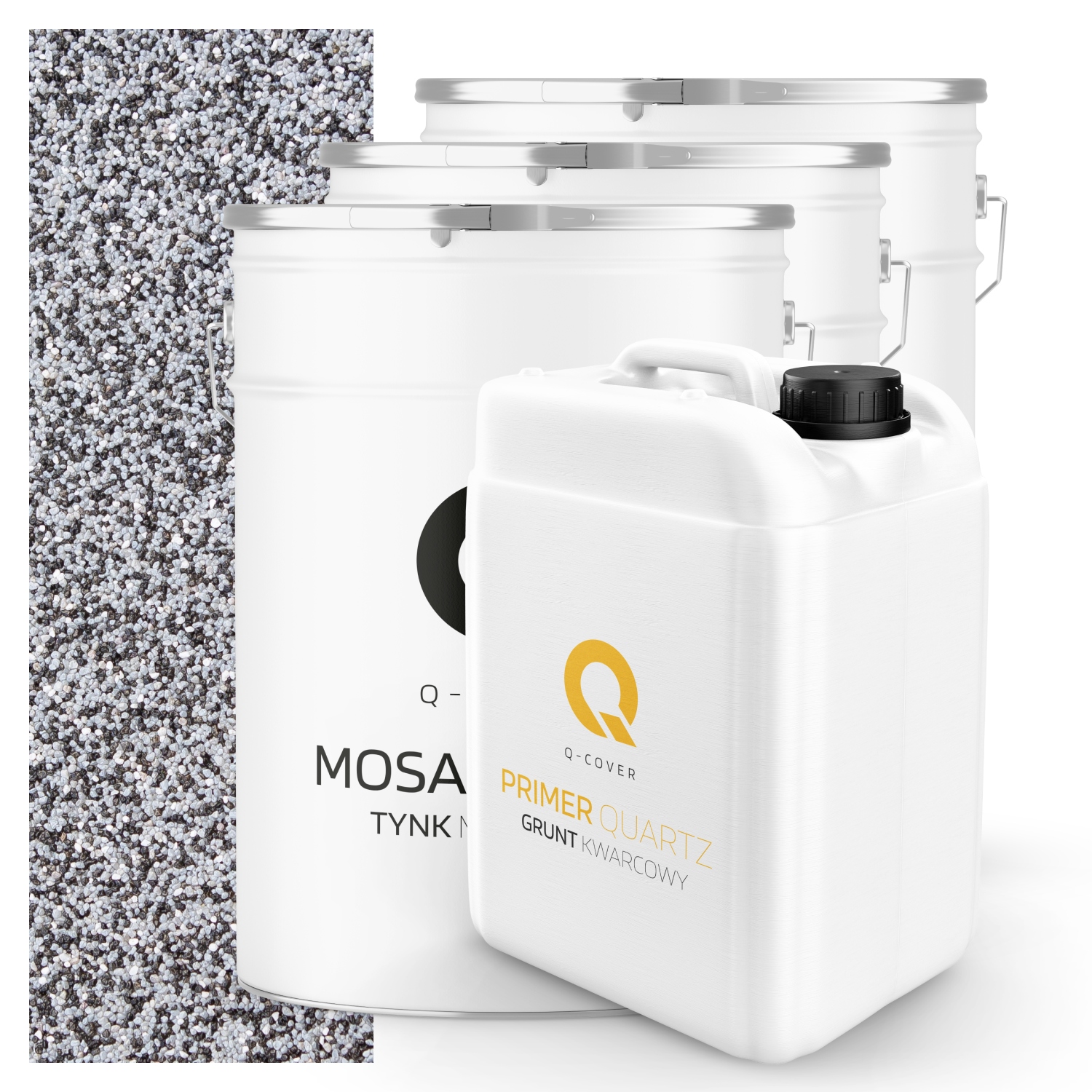 Mozaiková Omítka Šedá M33 Pryskyřičná Ozdobná Vnější 3x 25KG Půda 20 m2