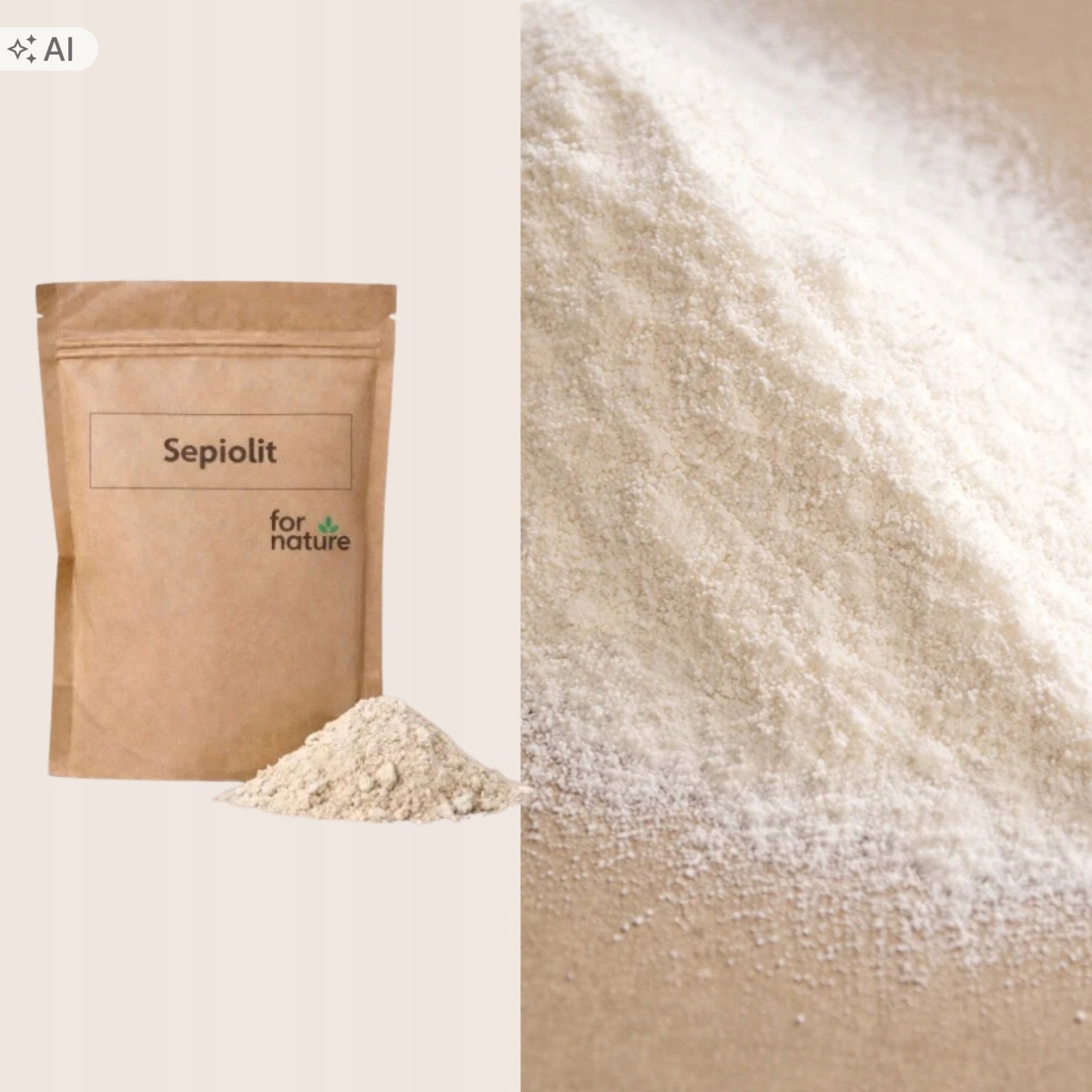 Sepiolit minerální zahušťovadlo pro barvy a omítky, ekologický Fornature 1000 g