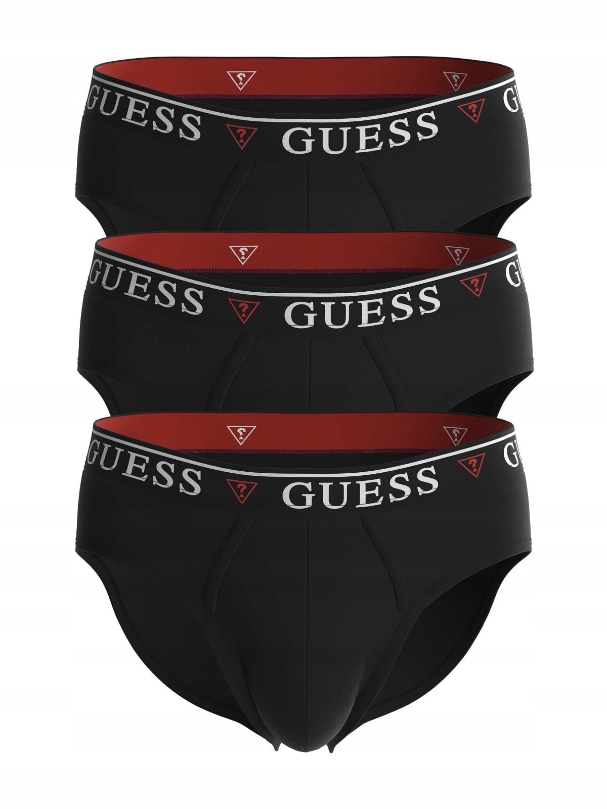 Trojbalení 3PAK Slipy Černé Logované Slipy 3 Kusy Párů Guess M