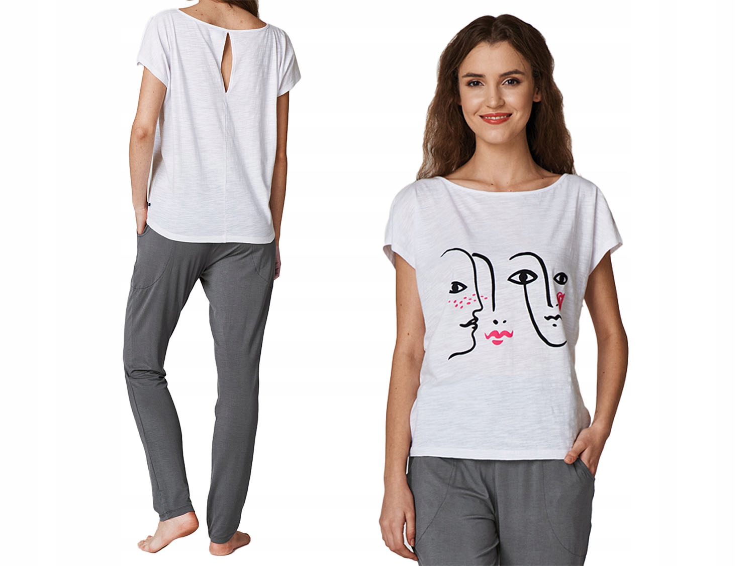 Dámský komplet s dlouhými kalhotami Lhs 720 4XL