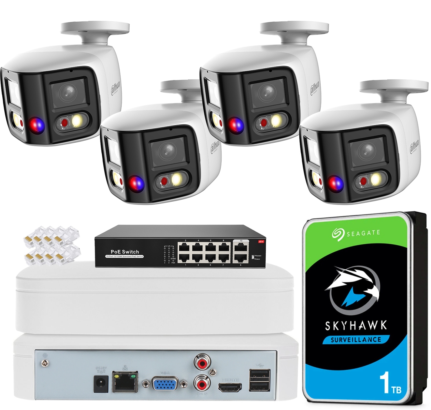 Sada 4x kamera Dahua 8Mpx TiOC Panorama IPC-PFW3849S-A180-E2-AS-PV