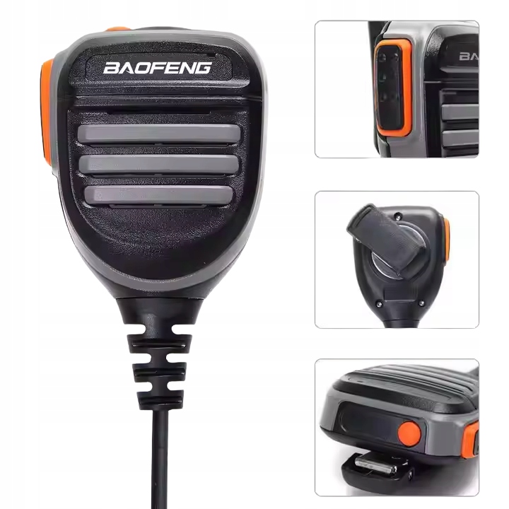 Wodoodporny Mikrofonogłośnik Baofeng do UV-5R, UV-82, DM-32, P15 Uv, UV-17E
