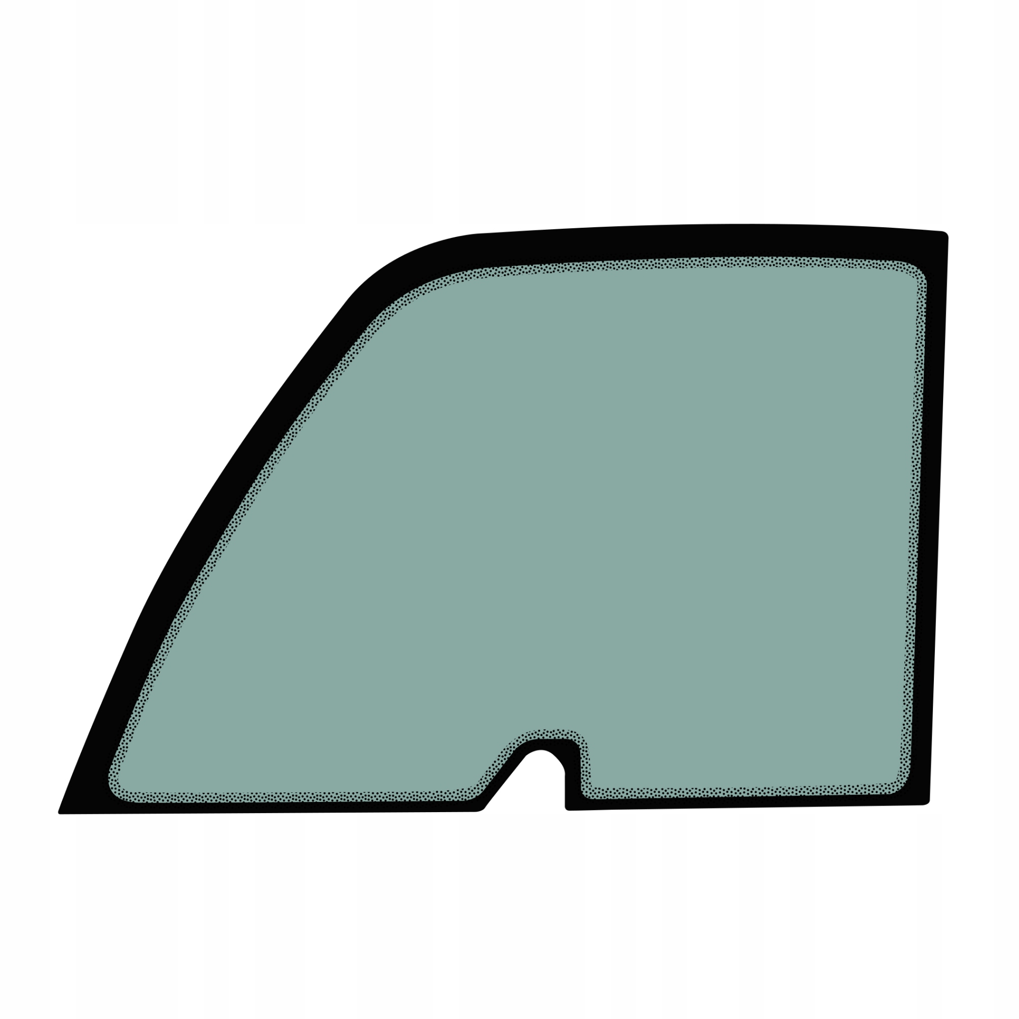 SZYBA LEWA DRZWI GÓRNA MANITOU (0361)-SITODRUK