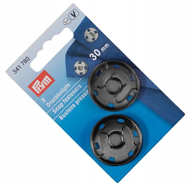 zatrzaski metalowe oxydowane 30mm 2szt Prym 341780