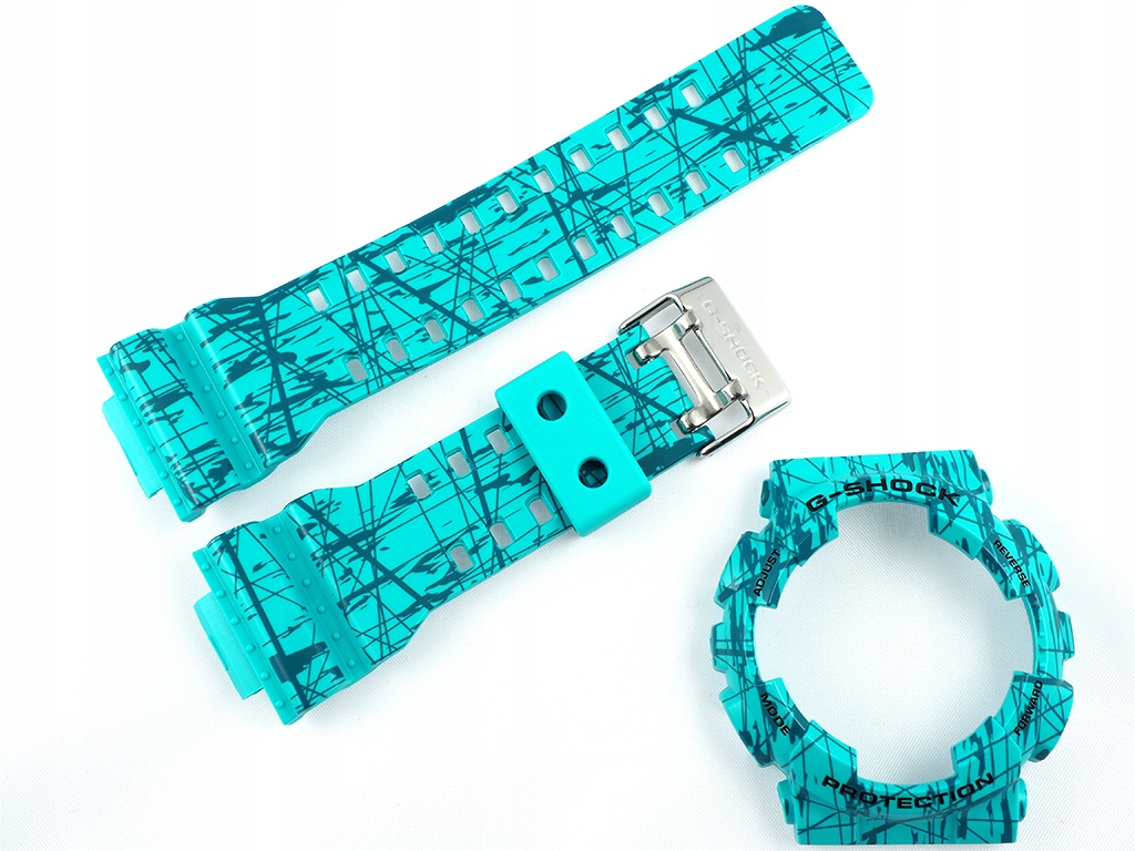 Casio pásek a bezel GA-110SL GA-100 GA-110 tyrkysové teleskopy