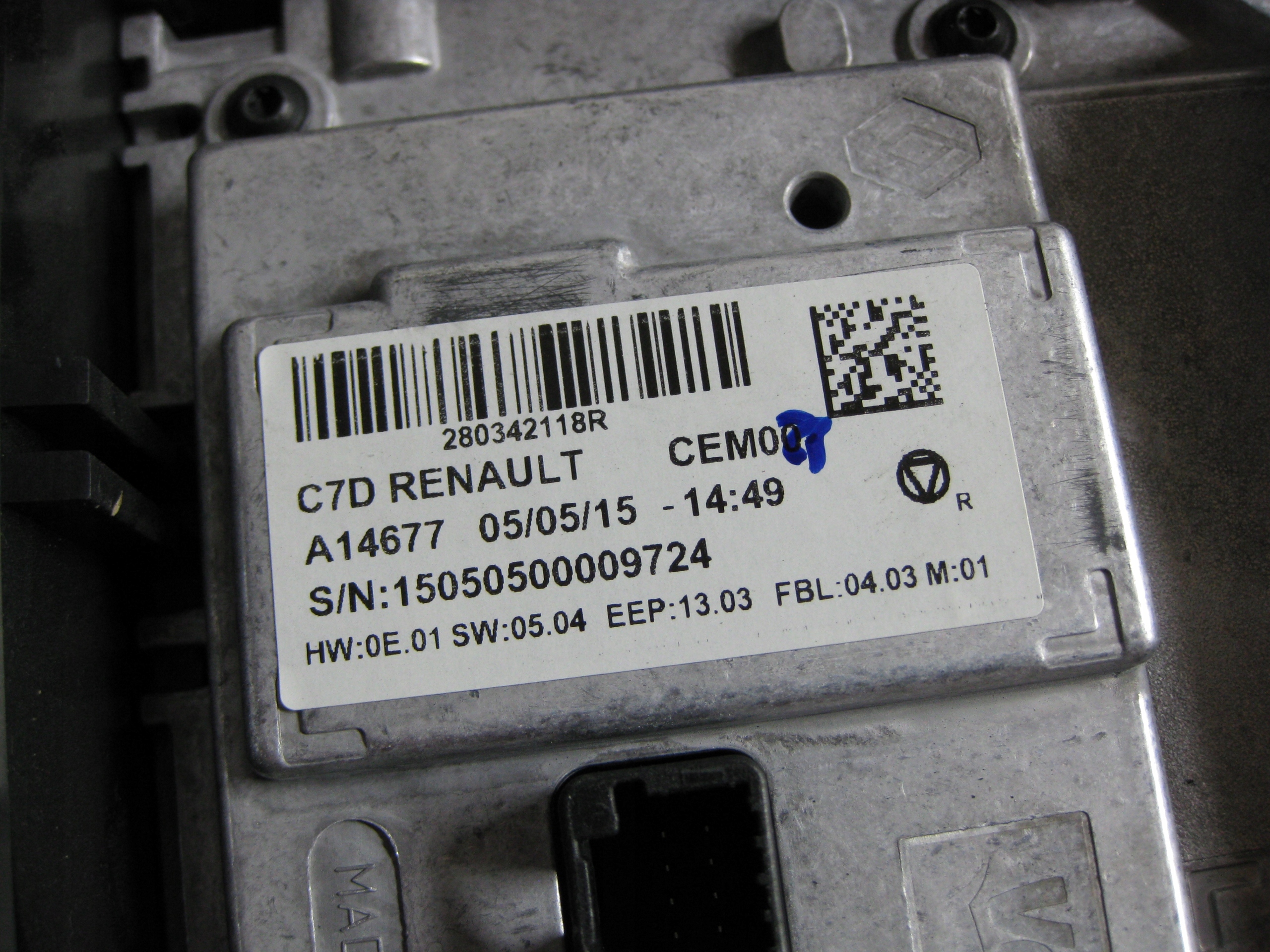 RENAULT KADJAR 1.6 DCI 15R navigation display 280342118R